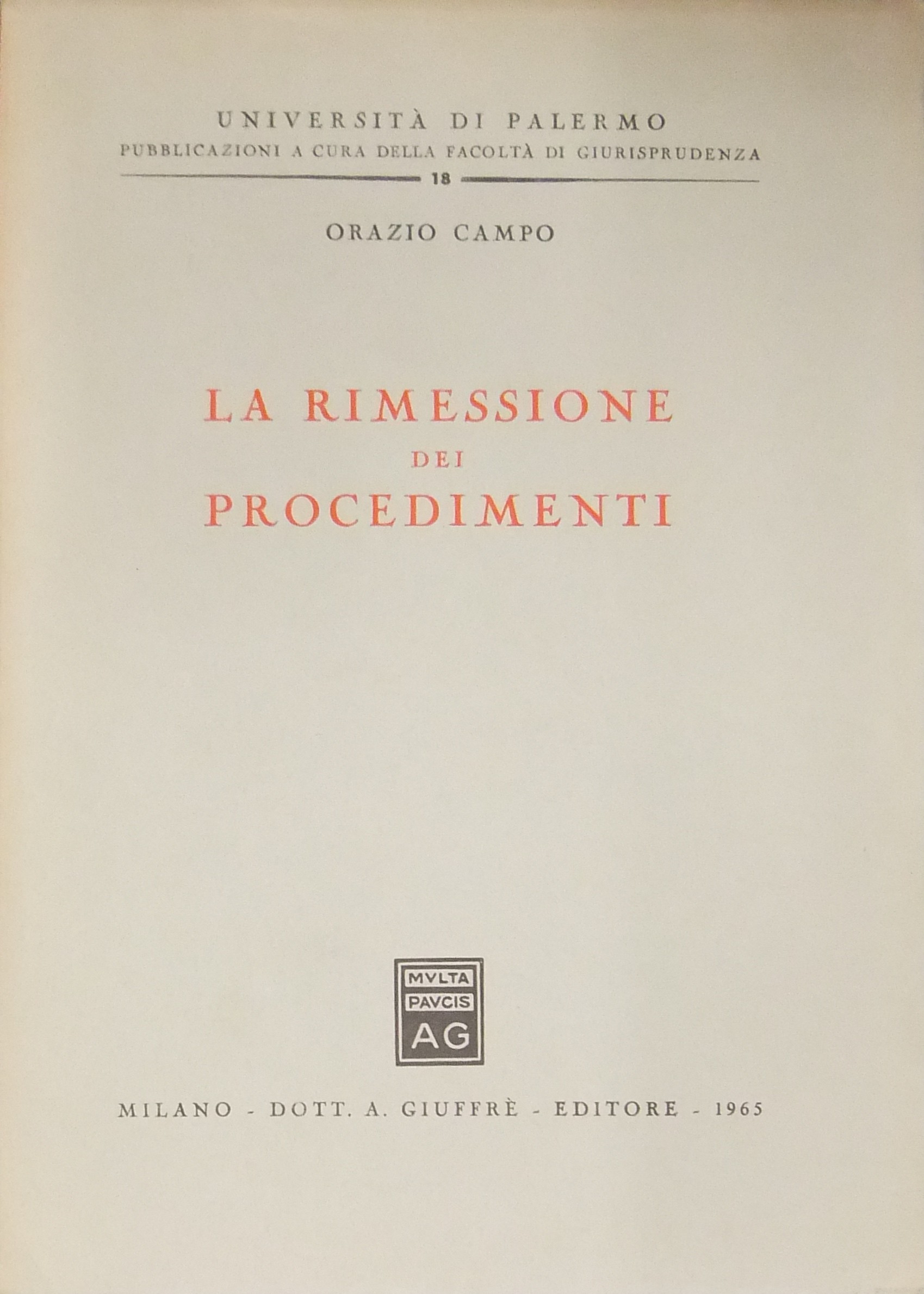 La rimessione dei procedimenti