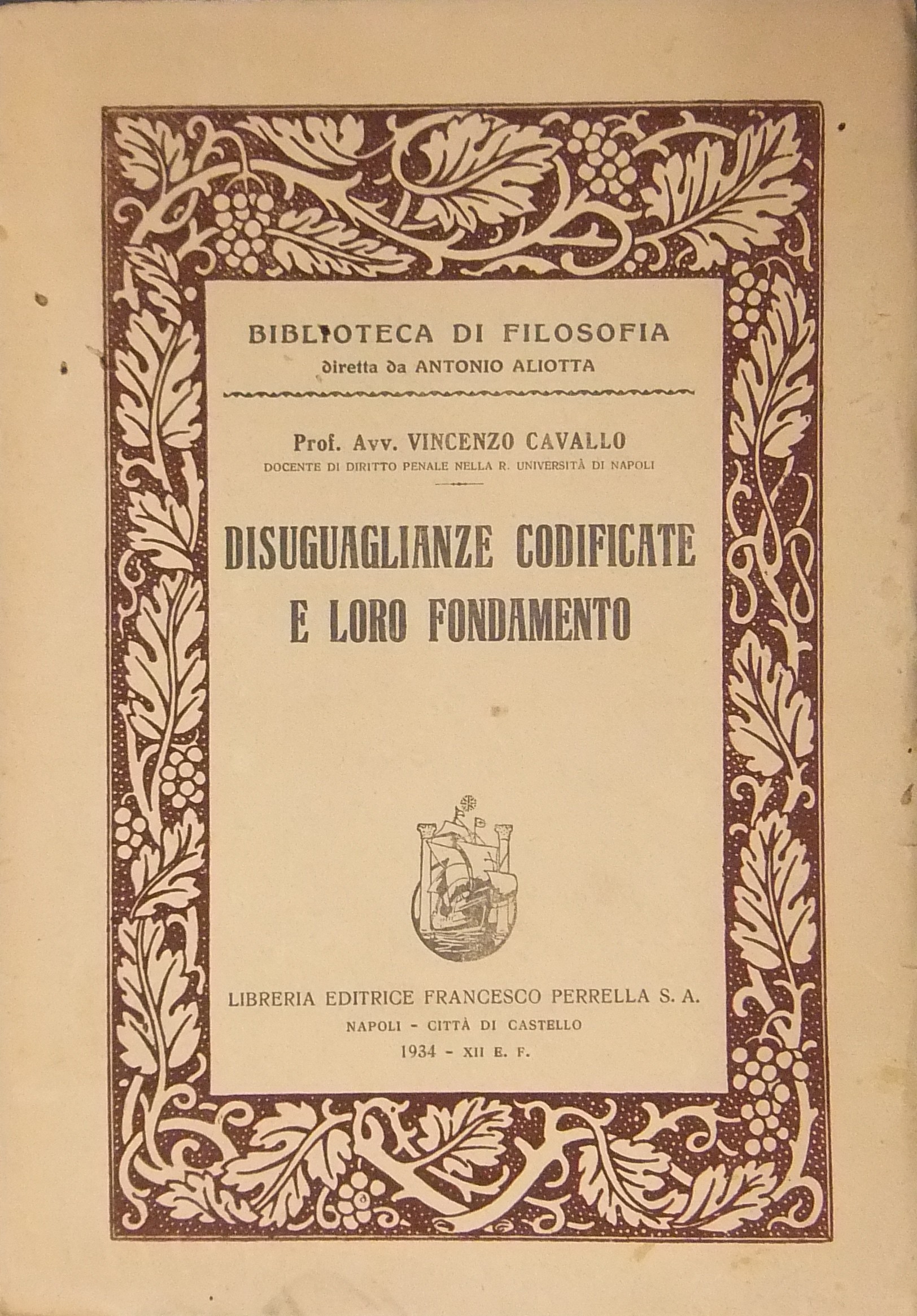 Disuguaglianze codificate e loro fondamento