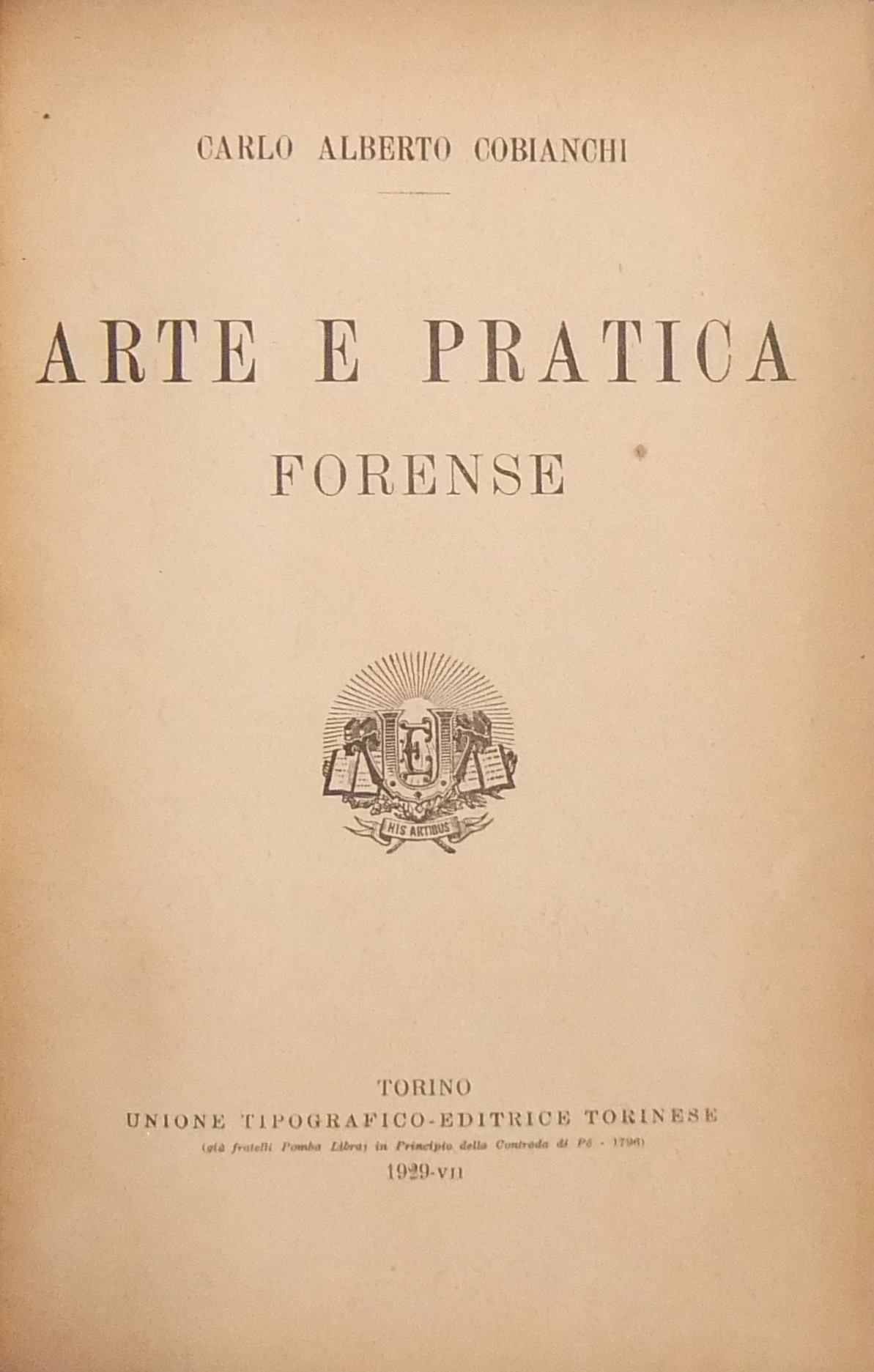 Arte e pratica forense