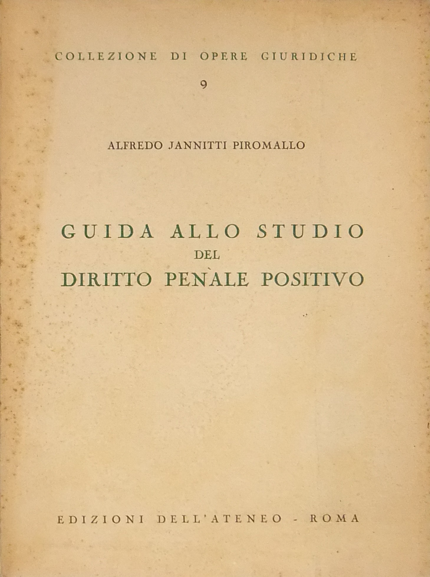 Guida allo studio del diritto penale positivo