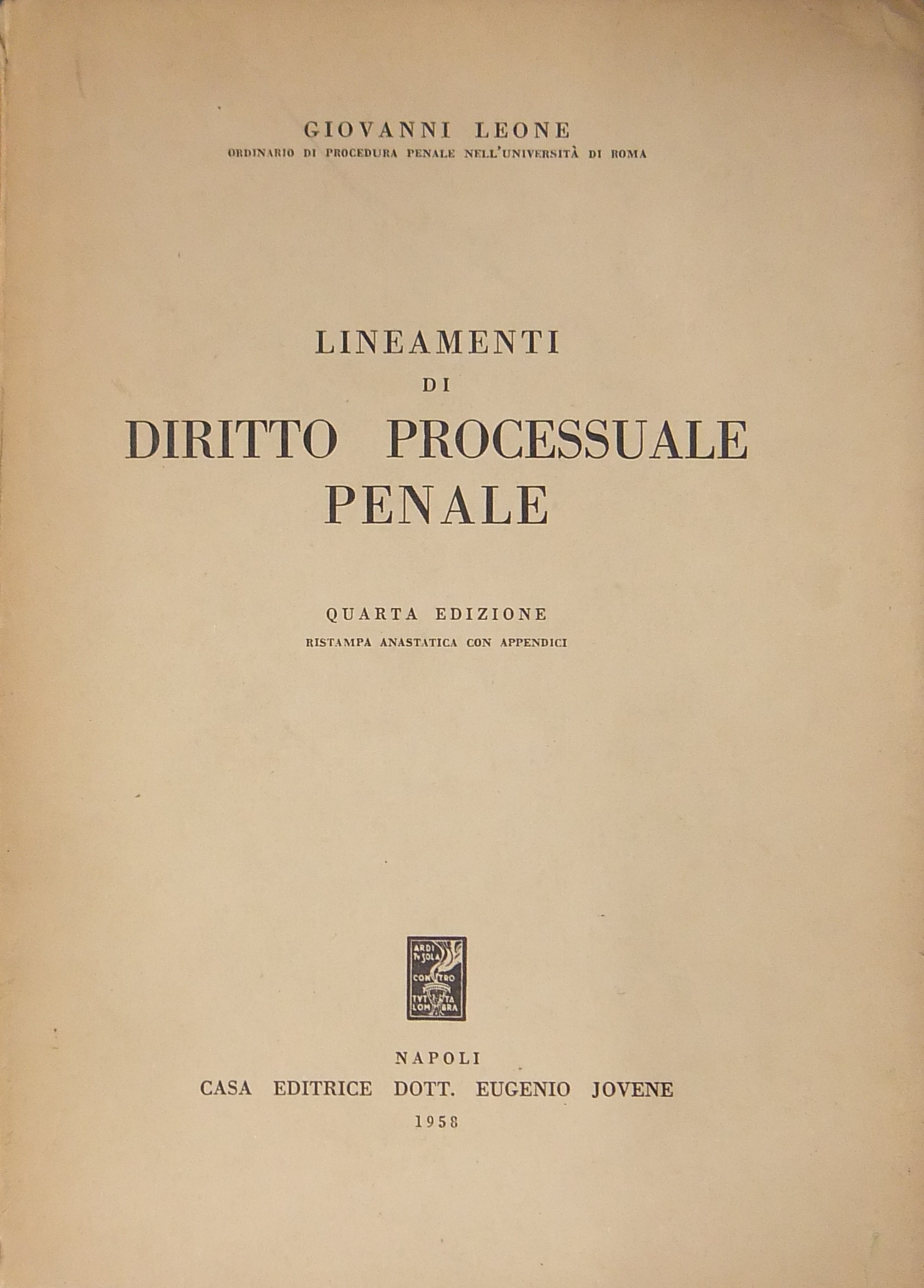 Lineamenti di diritto processuale penale