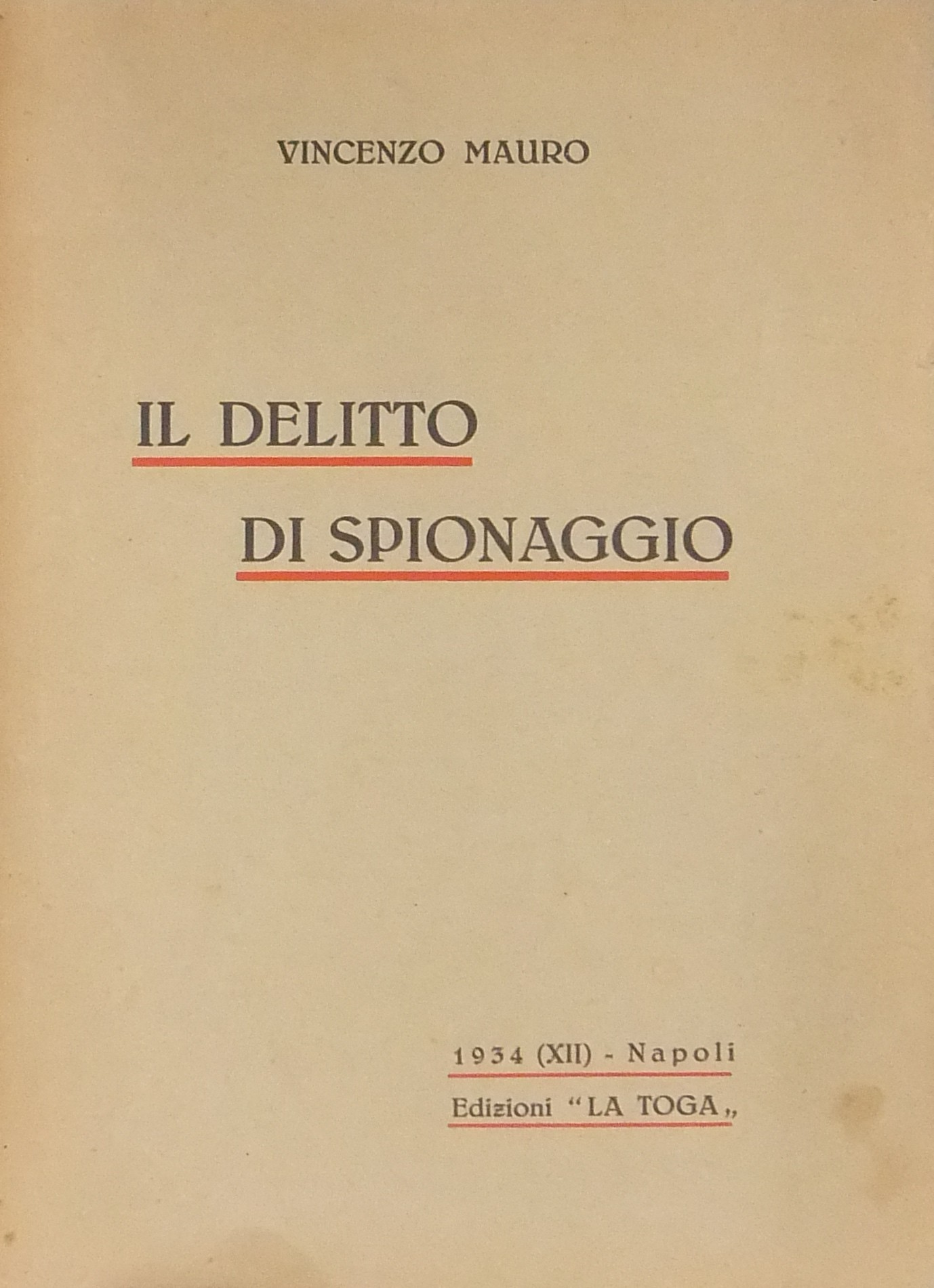 Il delitto di spionaggio