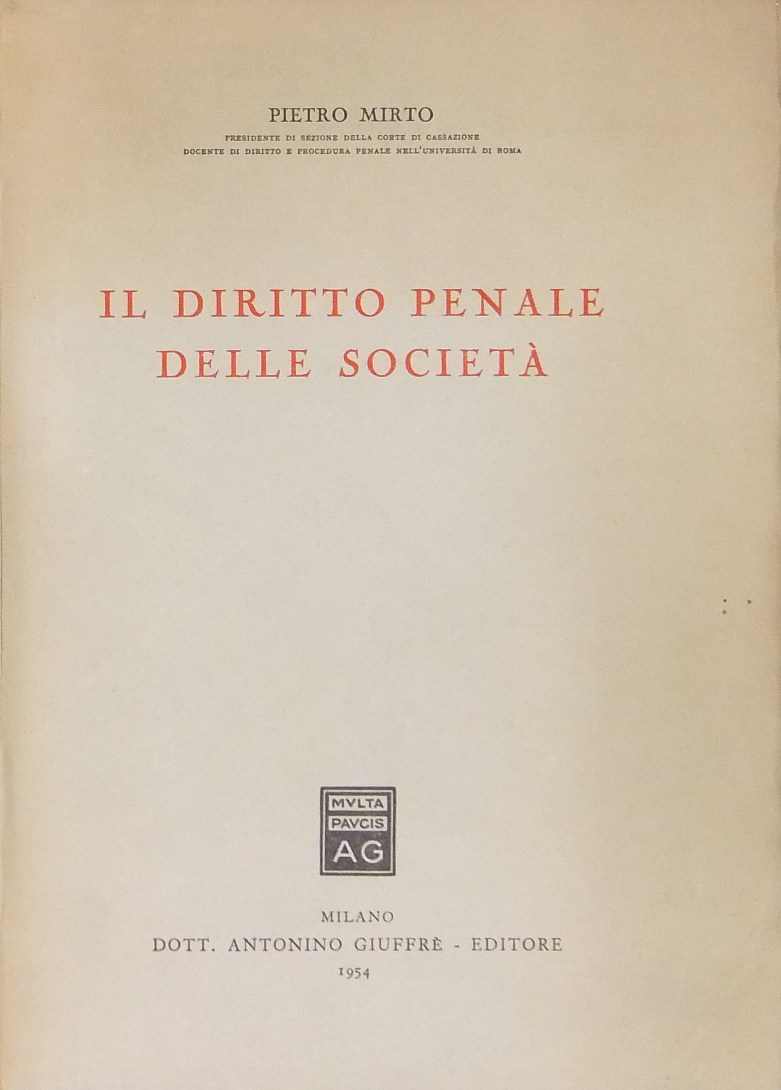 Il diritto penale delle società