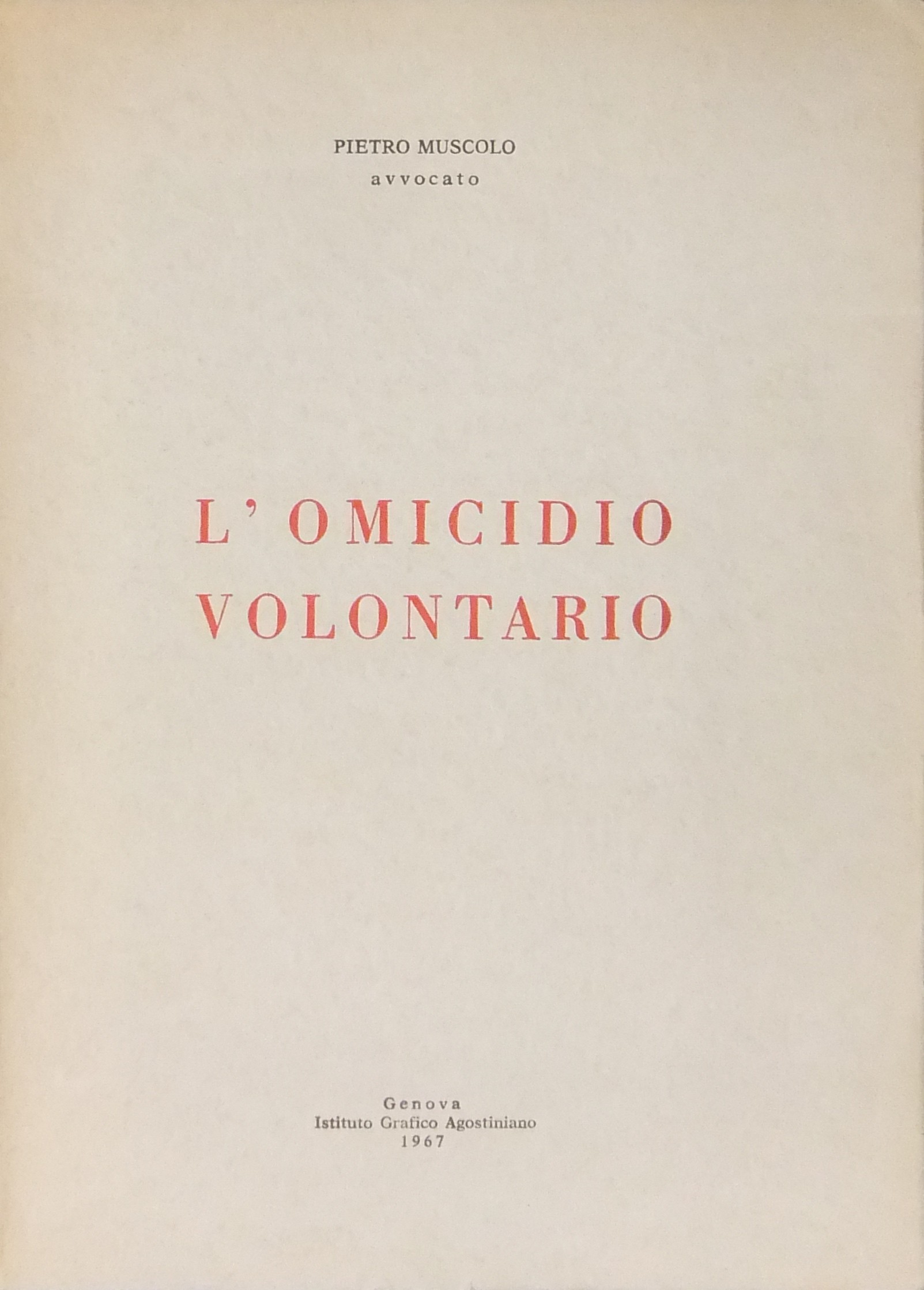 L'omicidio volontario