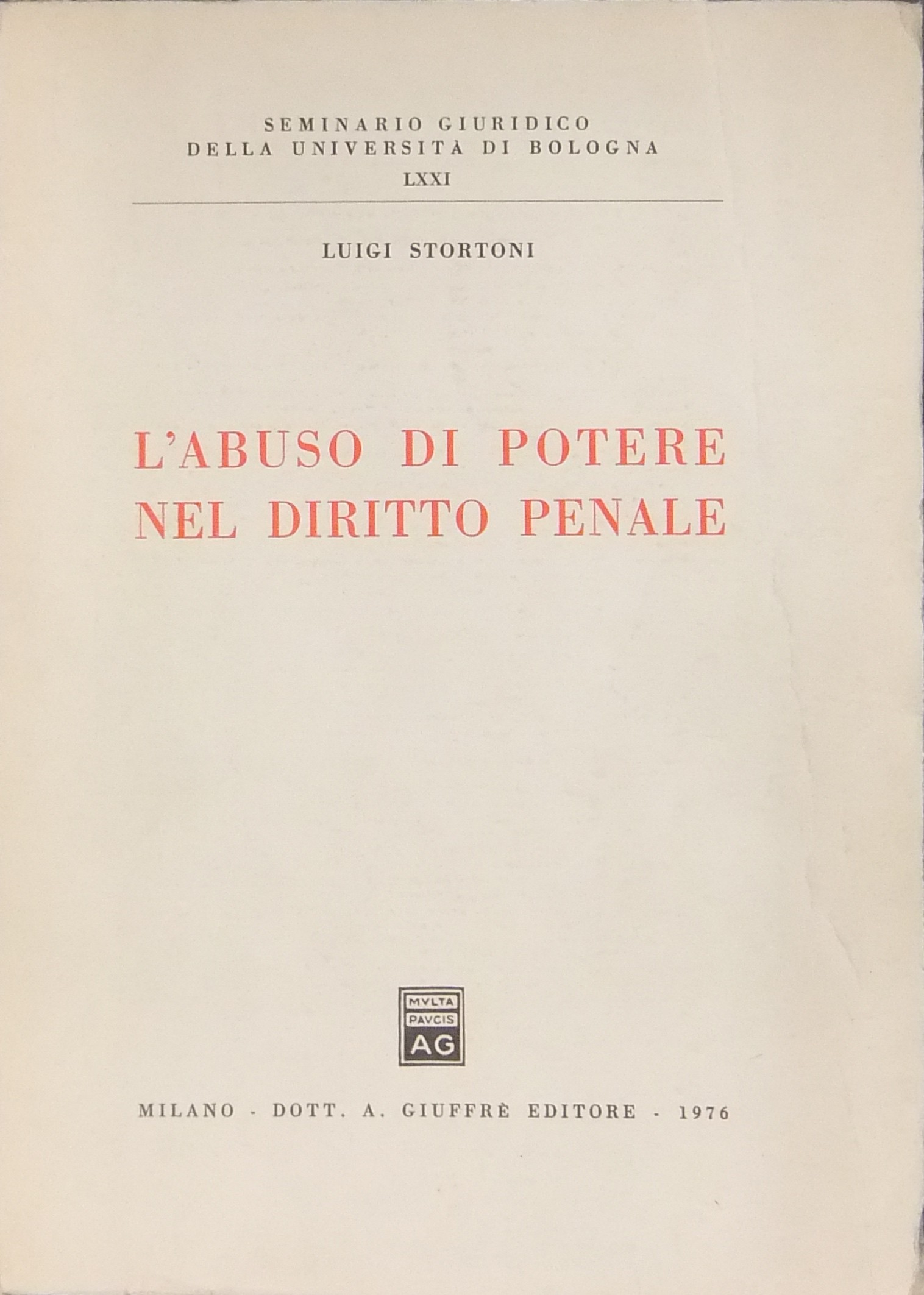 L'abuso di potere nel diritto penale