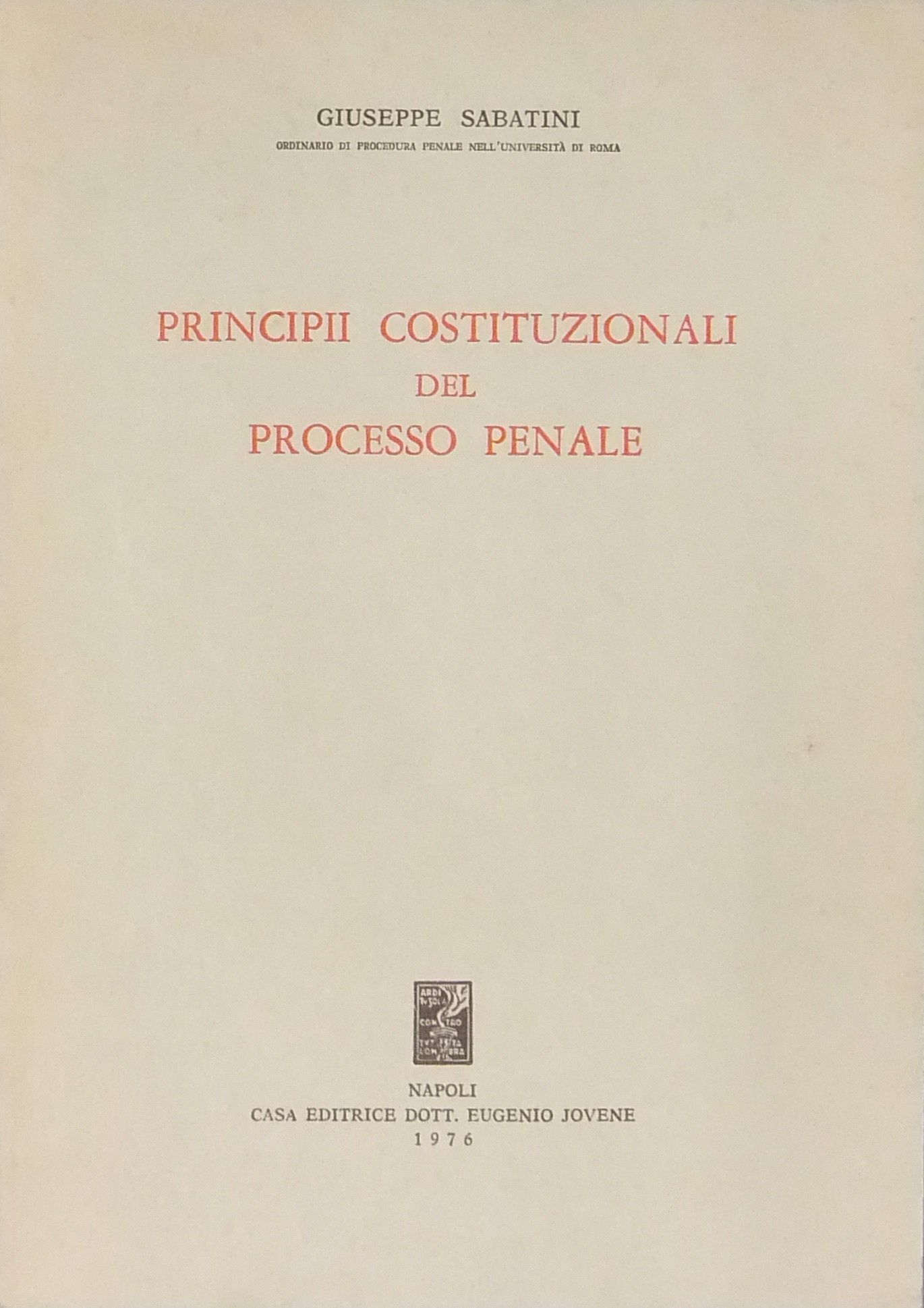 Principii costituzionali del processo penale