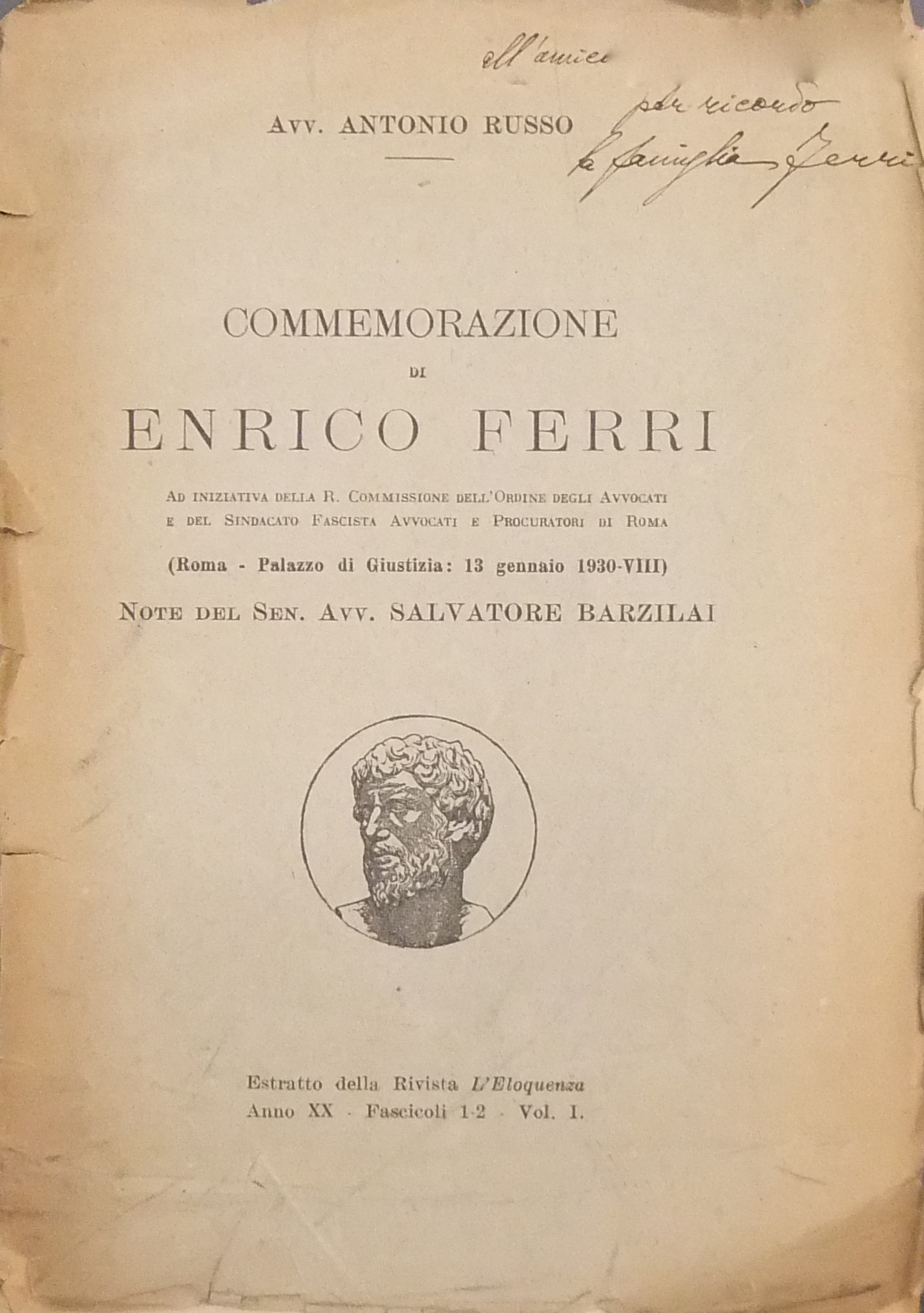 Commemorazione di Enrico Ferri. 