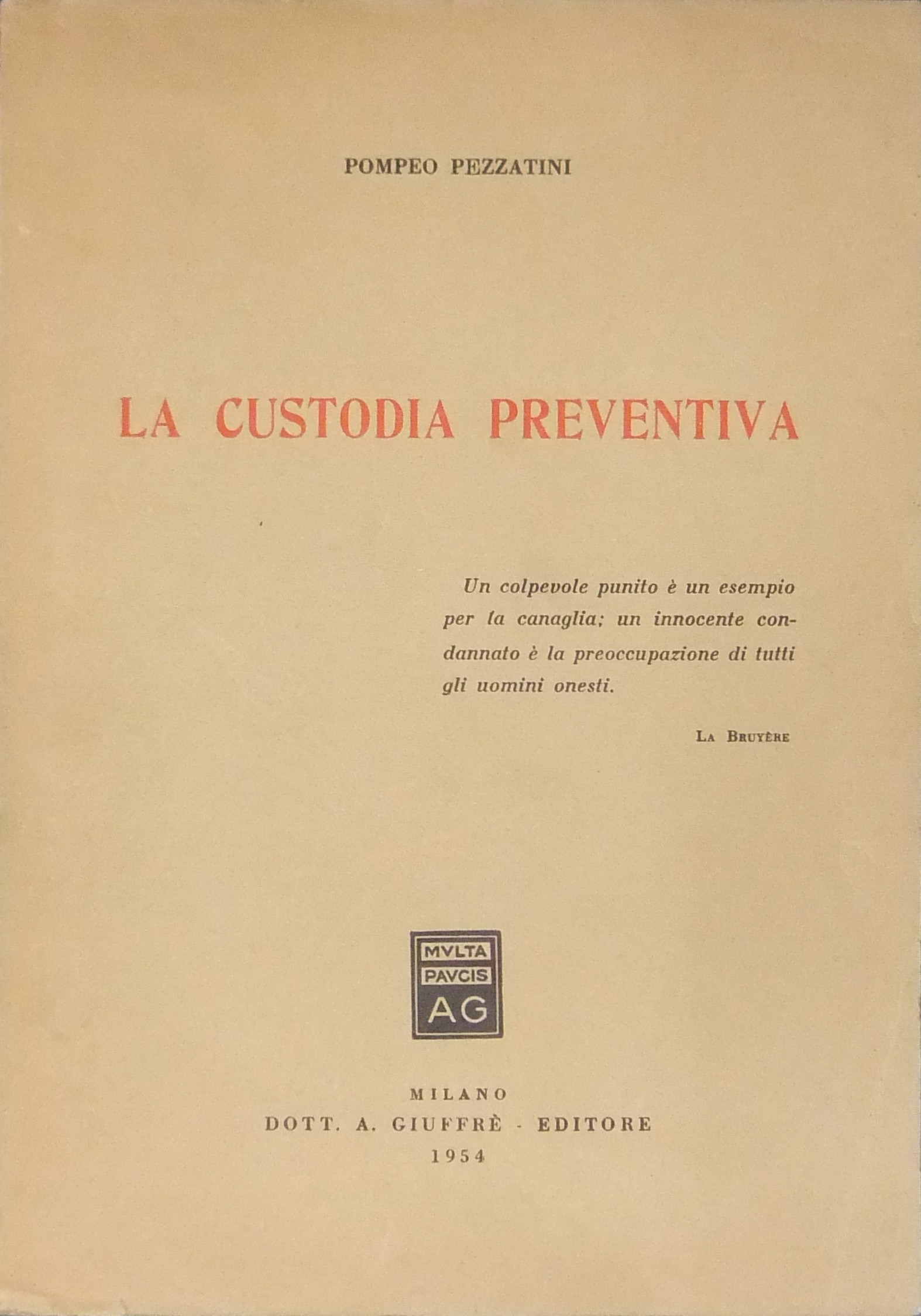 La custodia preventiva