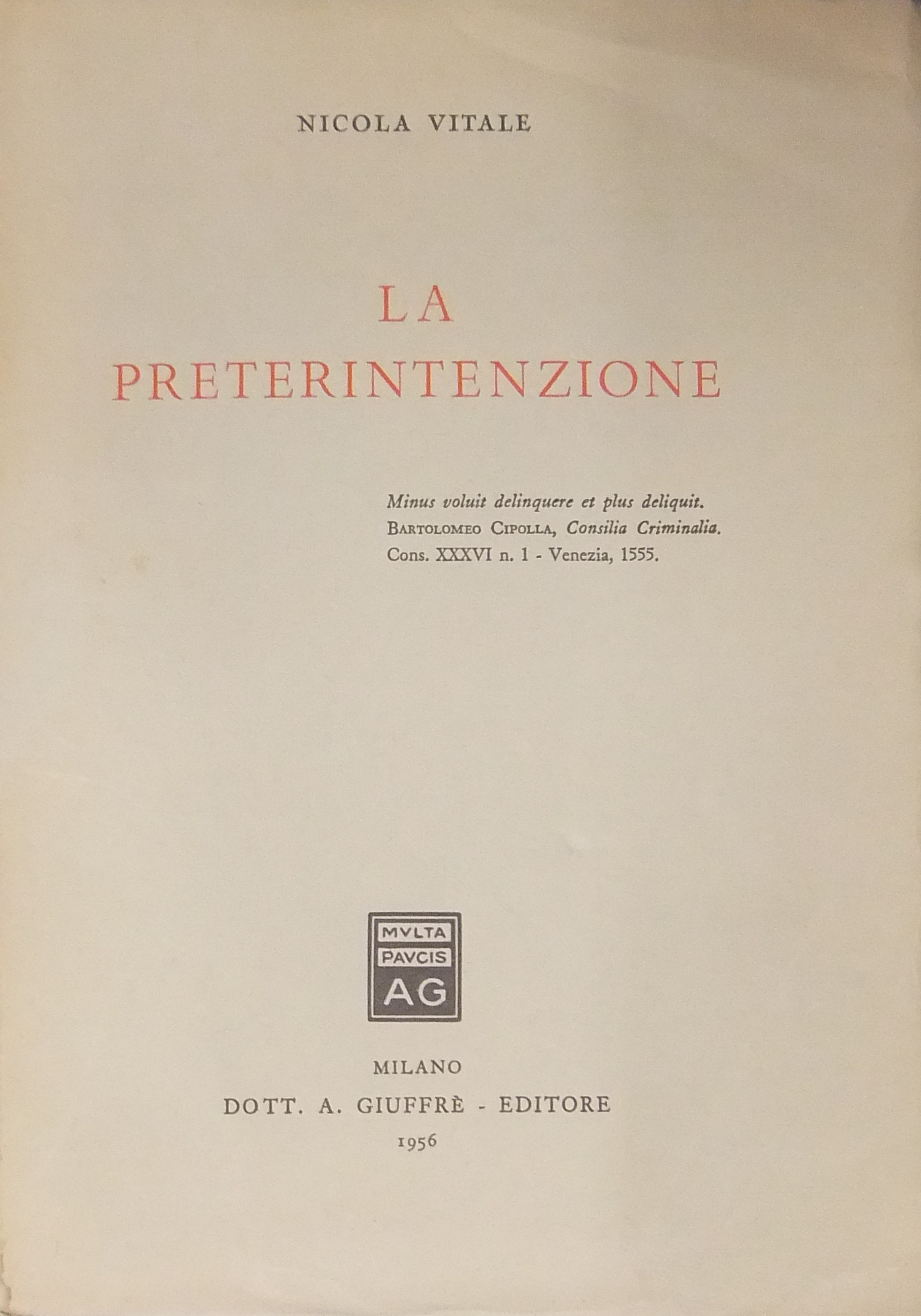 La preterintenzione