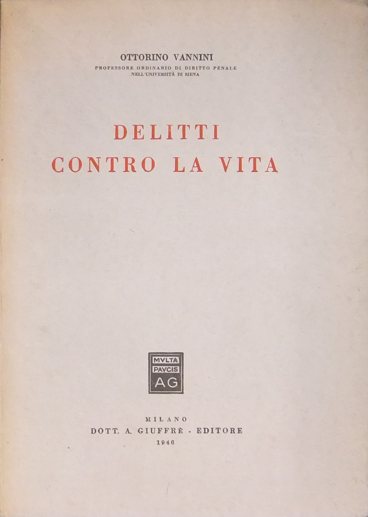 Delitti contro la vita