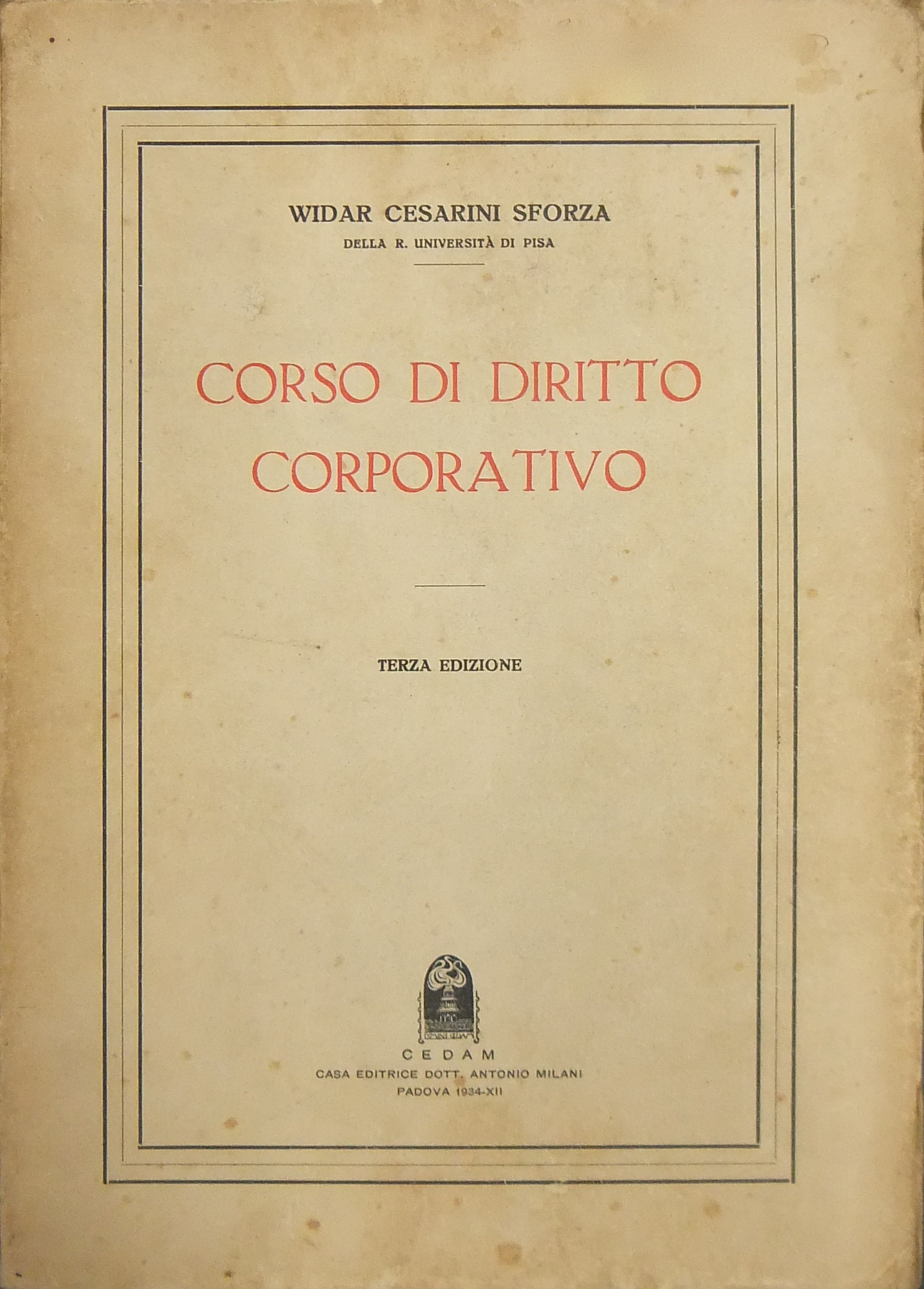 Corso di diritto corporativo
