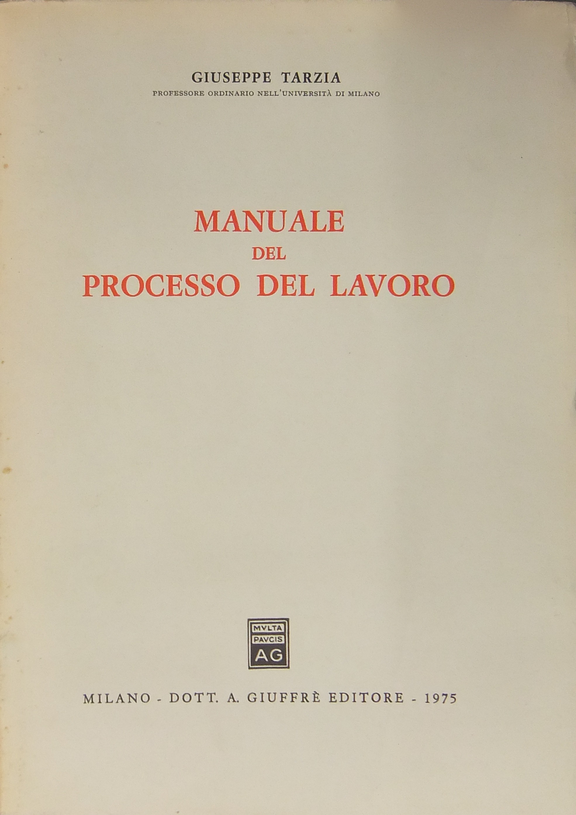 Manuale del processo del lavoro