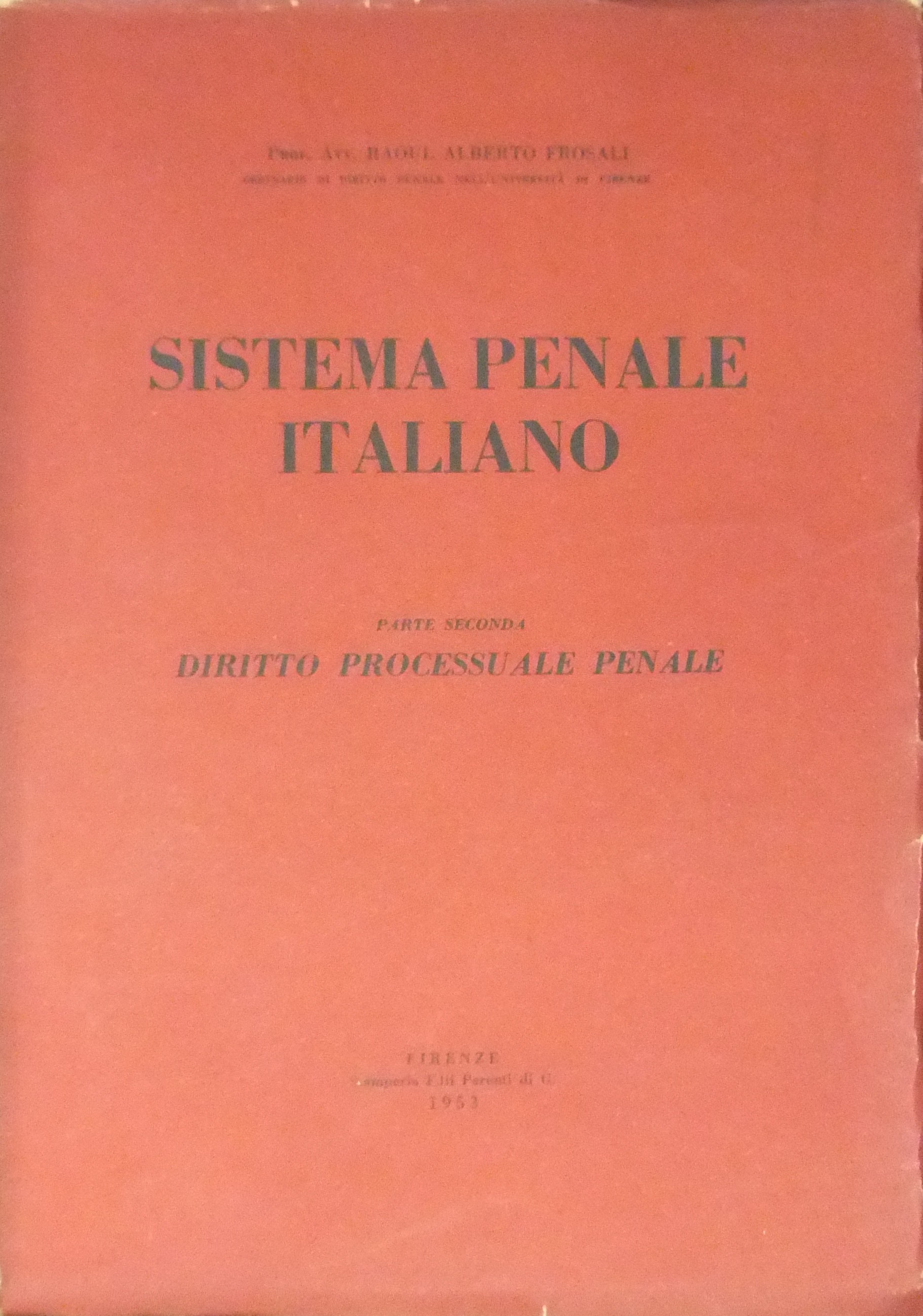 Sistema penale italiano. 