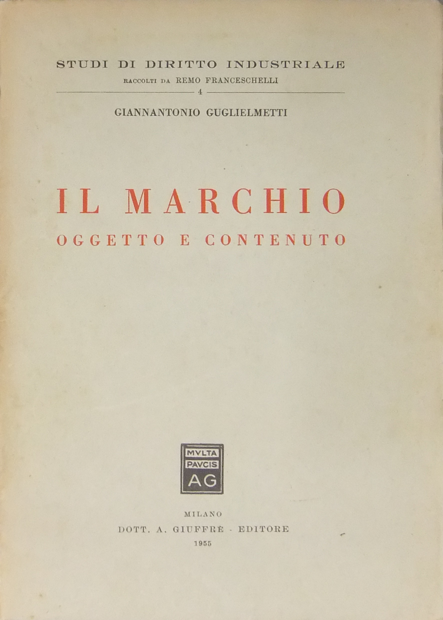 Il marchio. Oggetto e contenuto