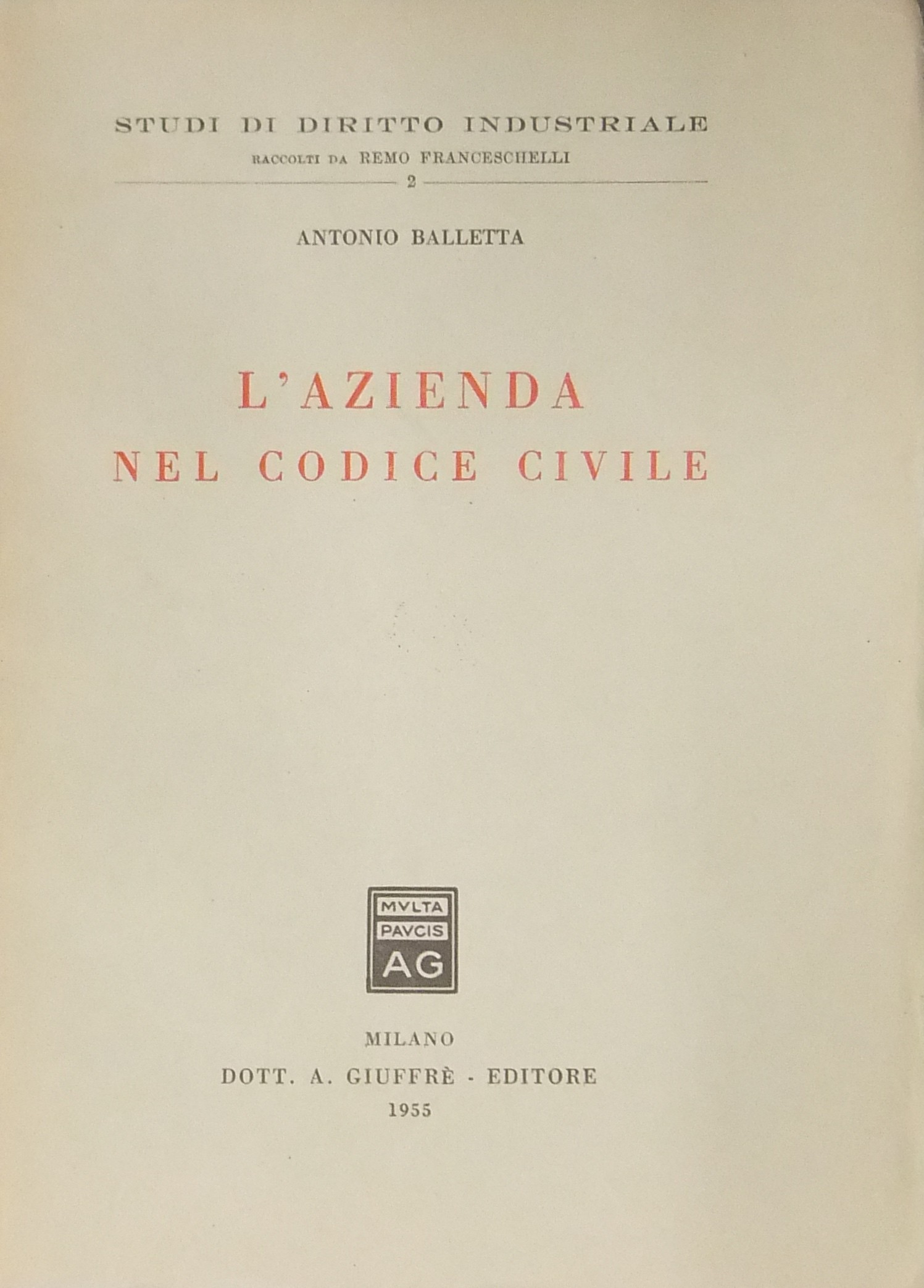 L'azienda nel codice civile