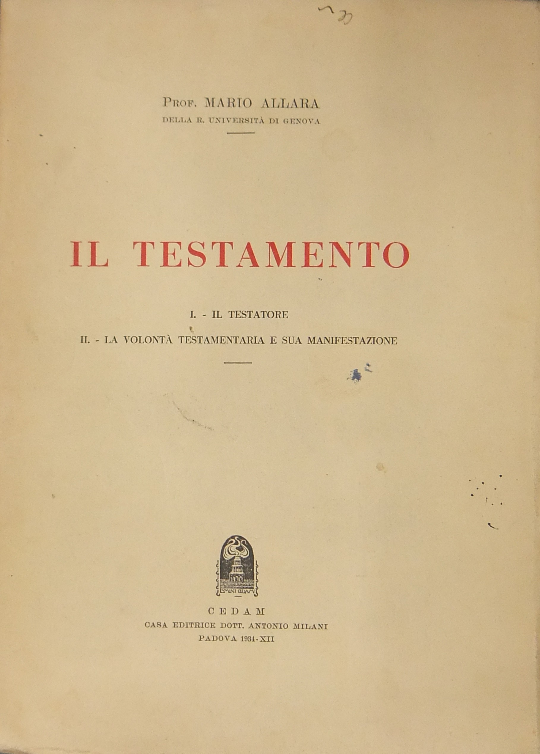 Il testamento.