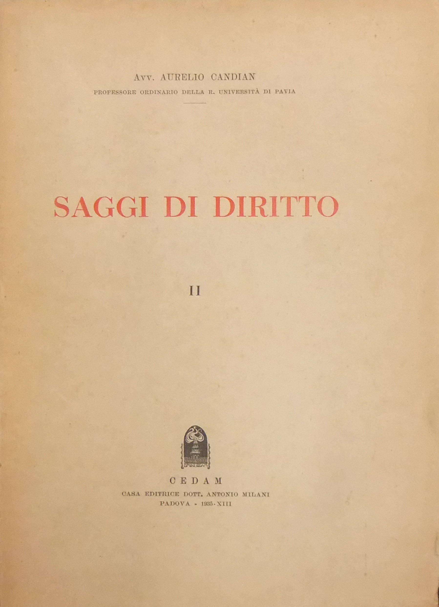 Saggi di diritto. Vol. II