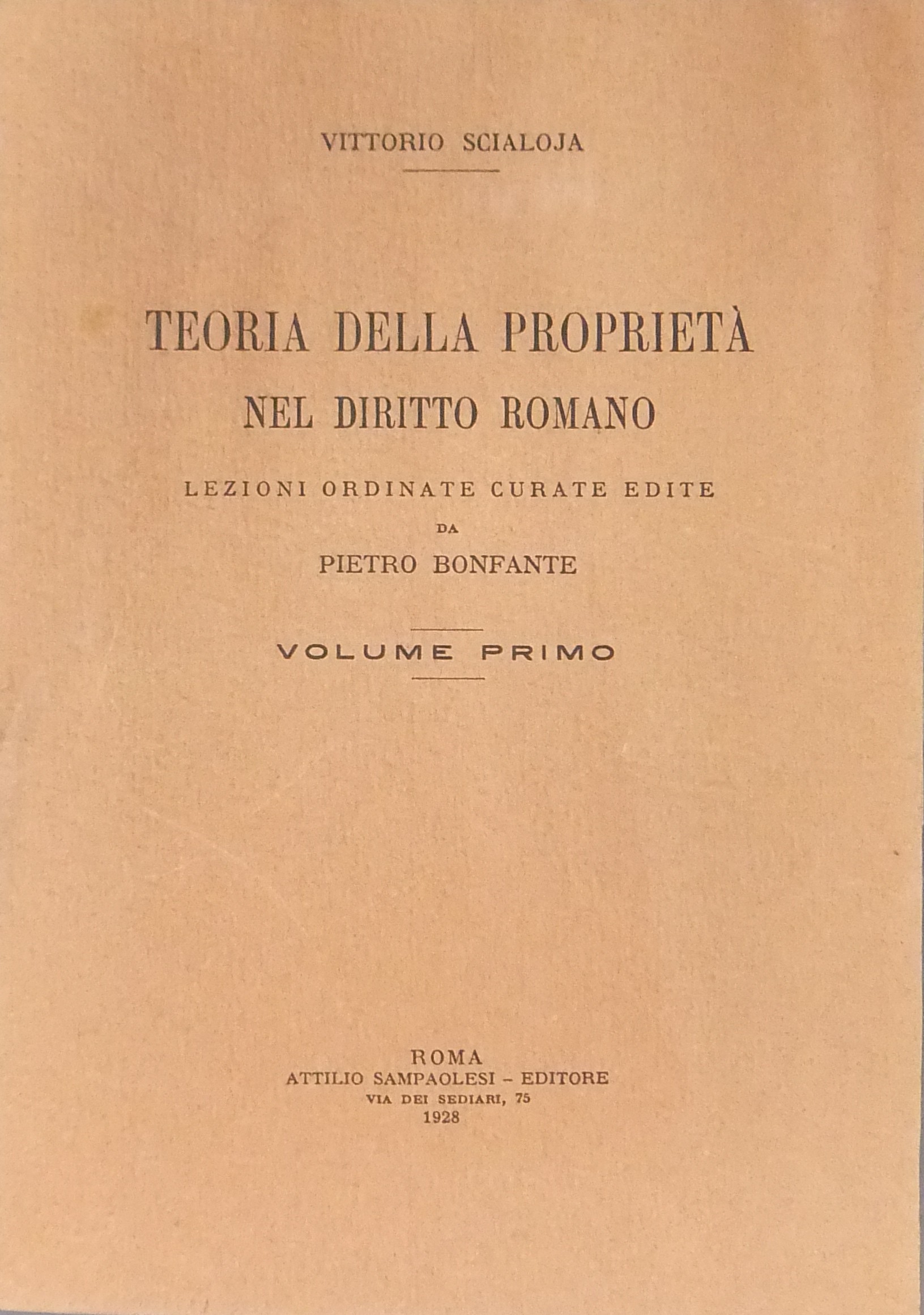 Teoria della proprietà nel diritto romano. 
