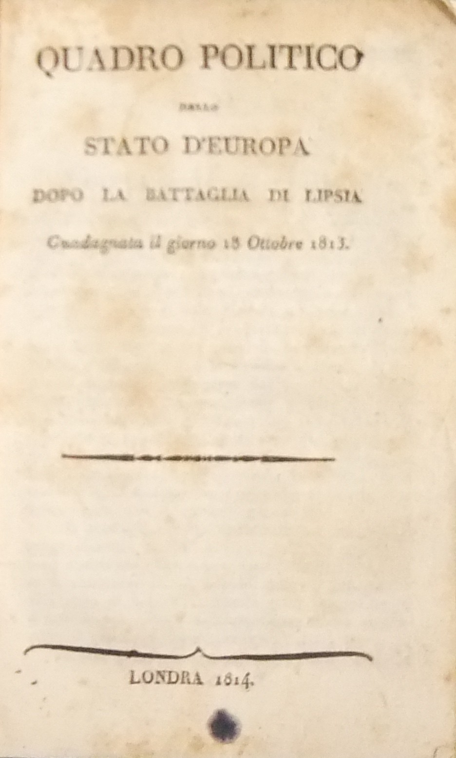 Quadro politico dello Stato d'Europa