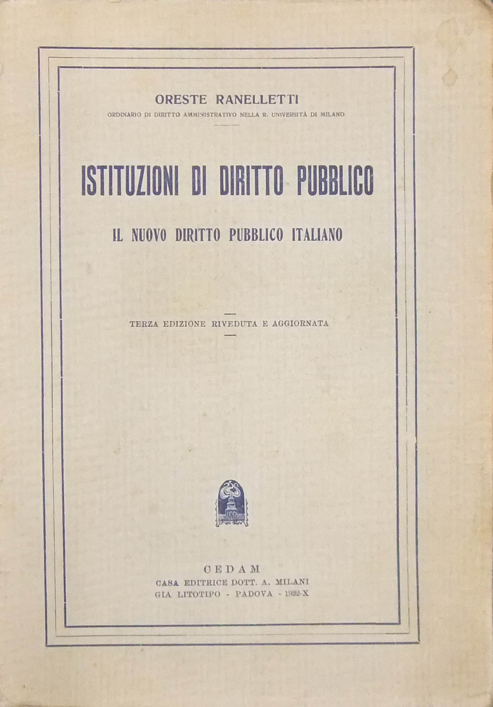 Istituzioni di diritto pubblico.