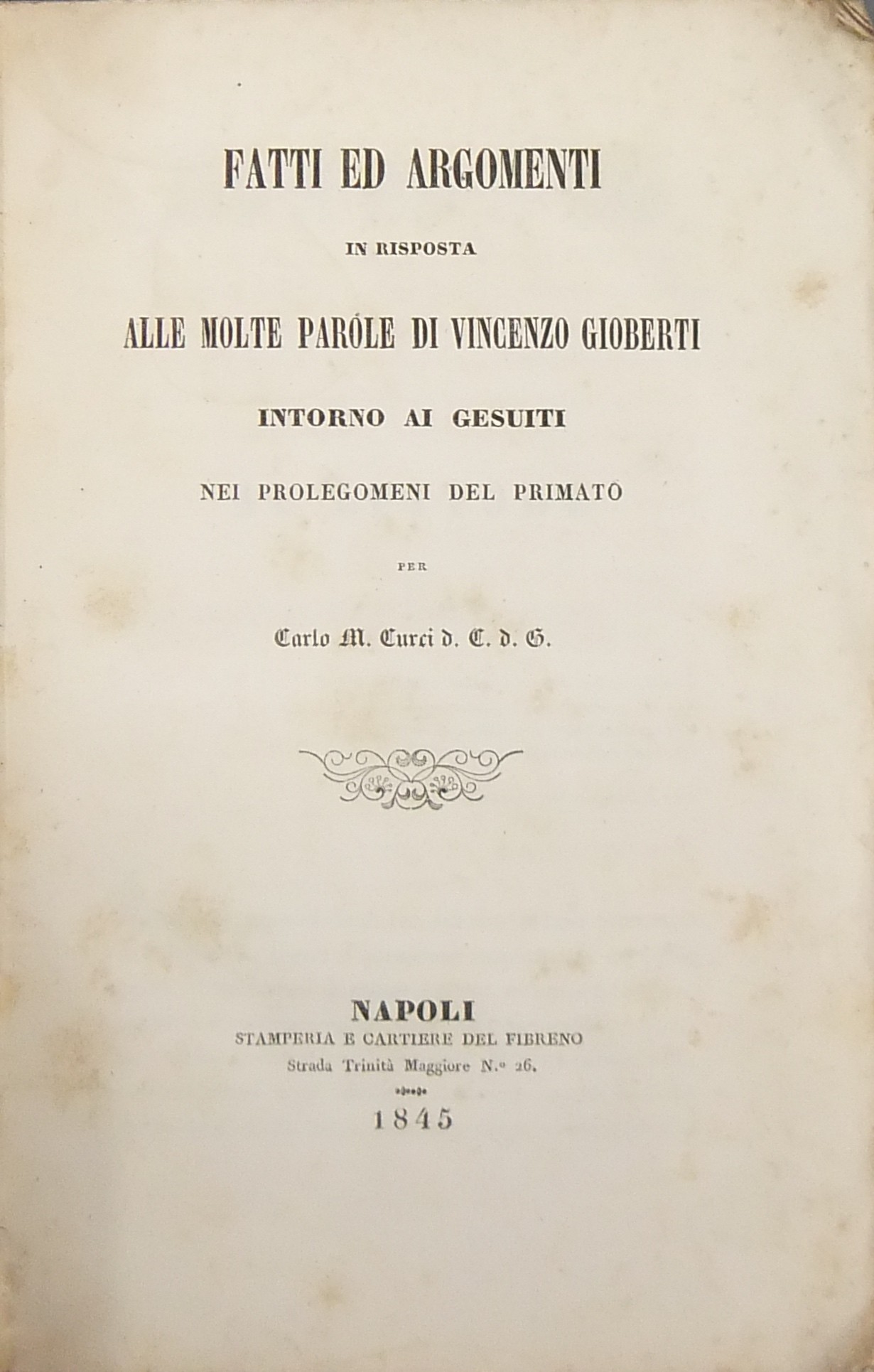 Fatti ed argomenti in risposta alle molte parole 