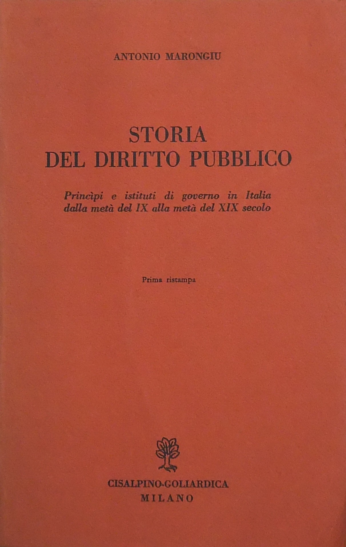 Storia del diritto pubblico. 