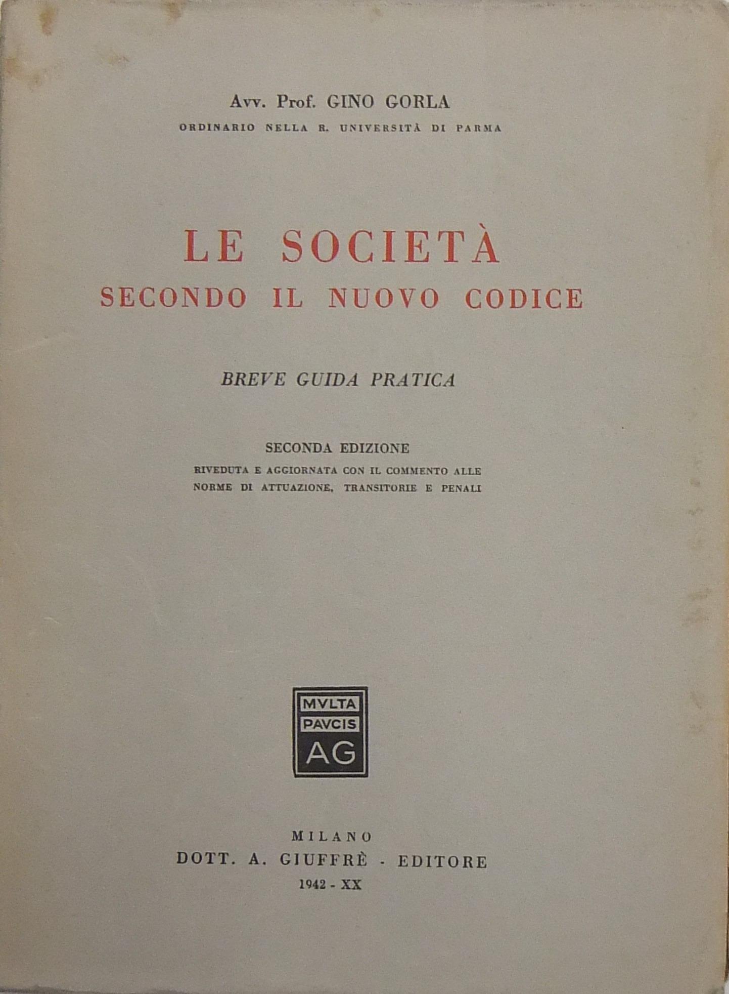 Le società secondo il nuovo codice.