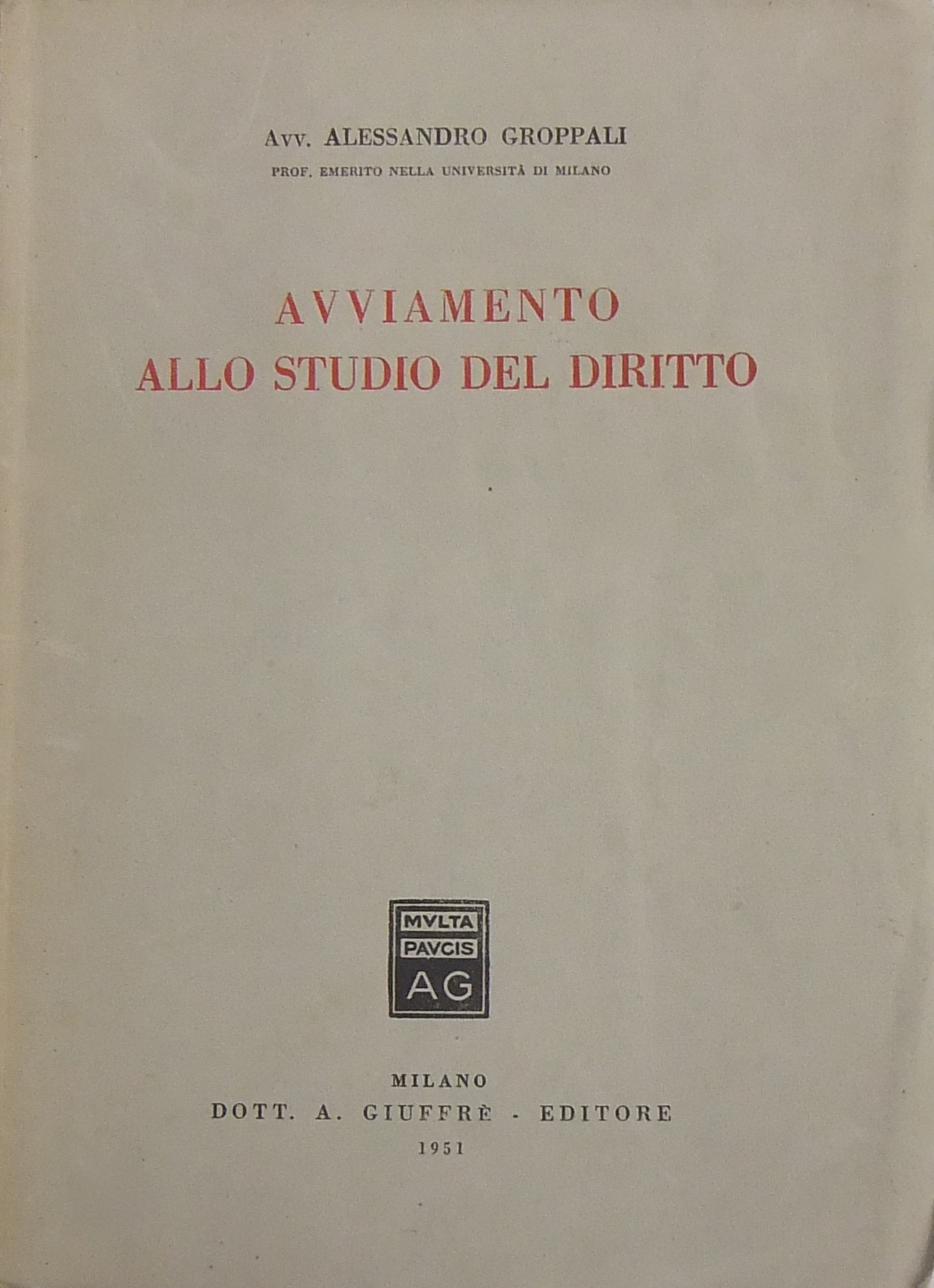 Avviamento allo studio del diritto
