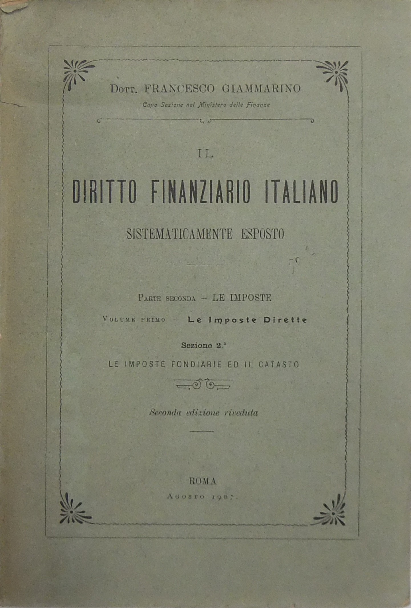 Il diritto finanziario italiano sistematicamente esposto.