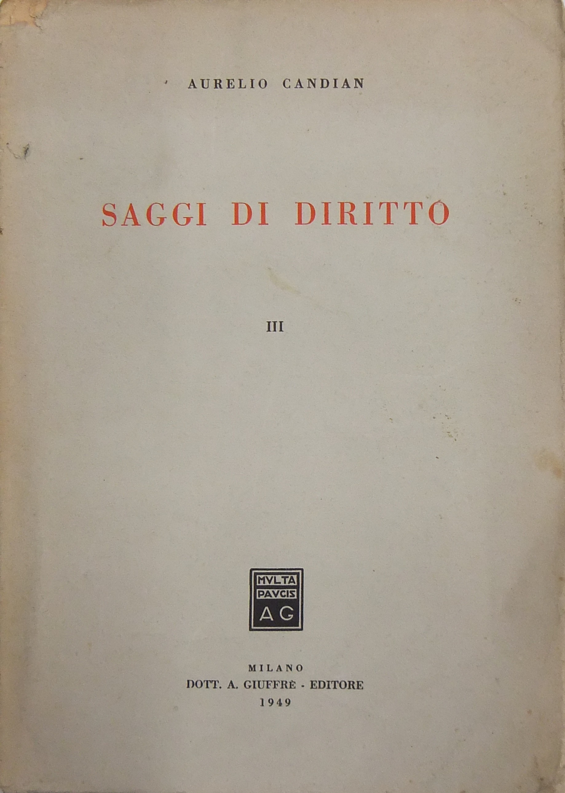 Saggi di diritto. Vol. III