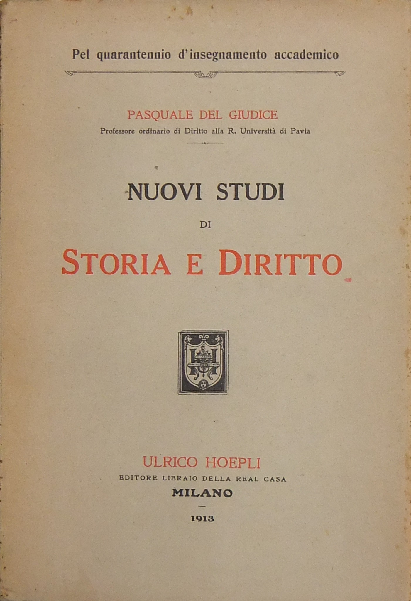 Nuovi studi di storia e diritto