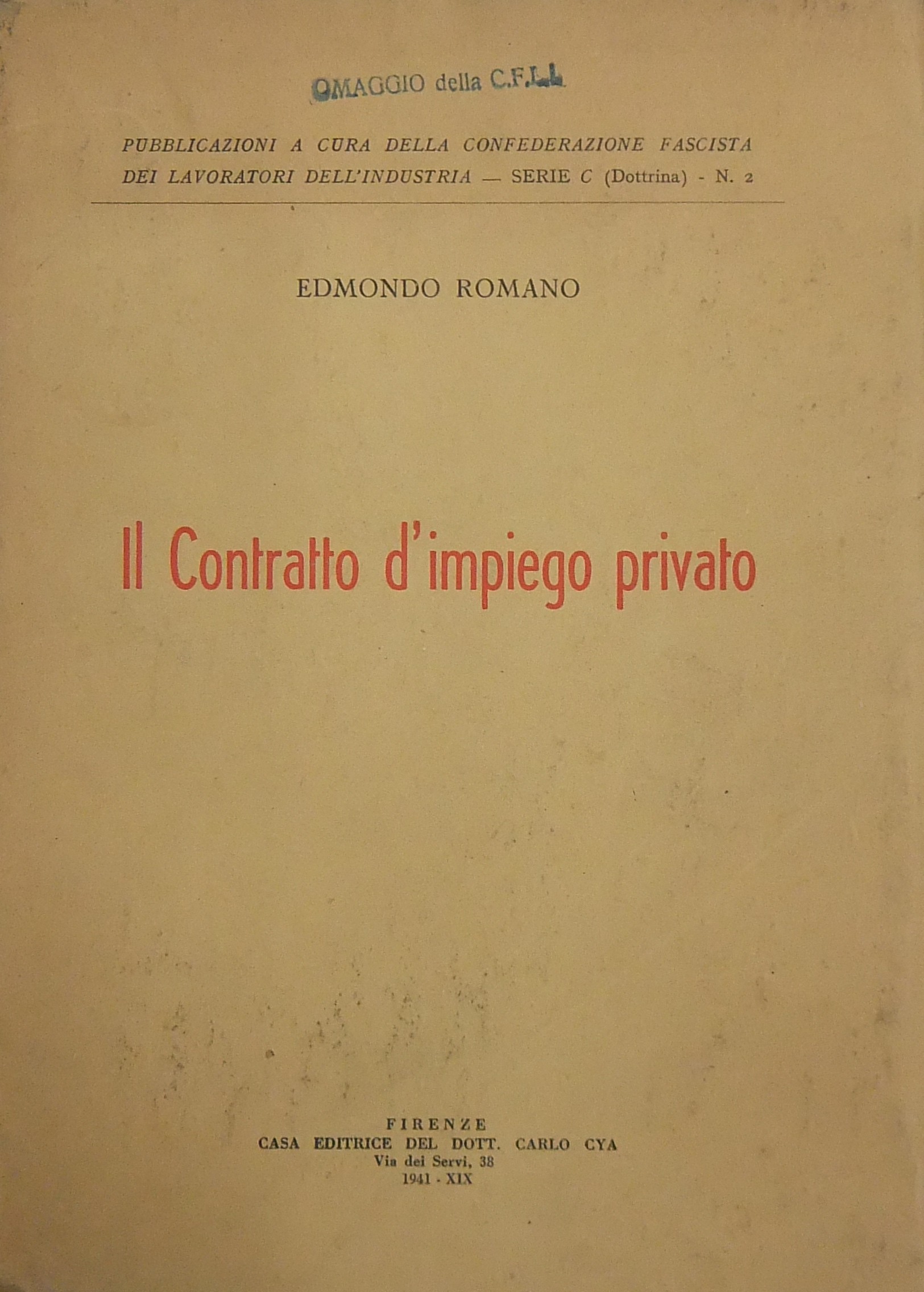 Il contratto d'impiego privato