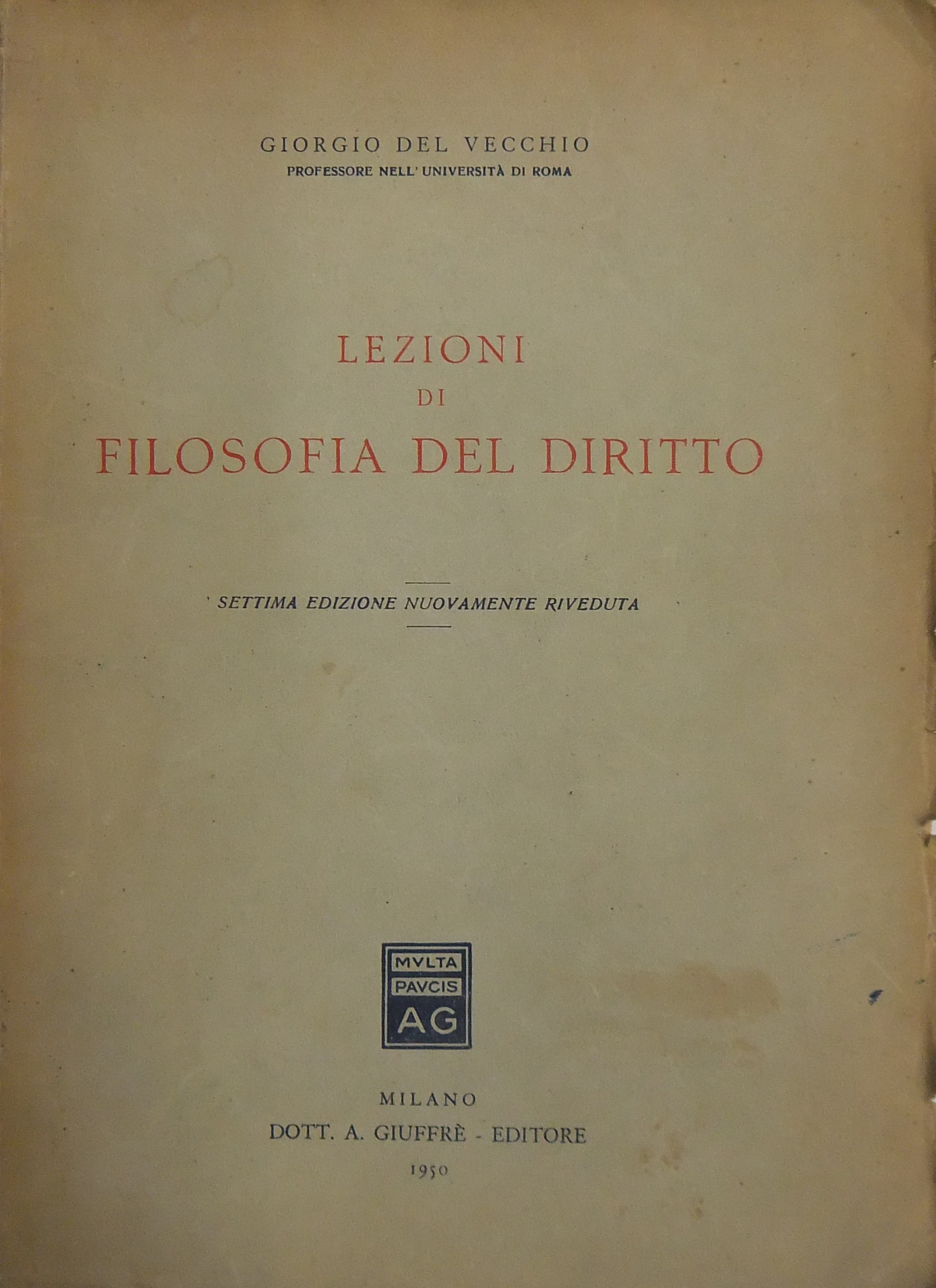 Lezioni di filosofia del diritto