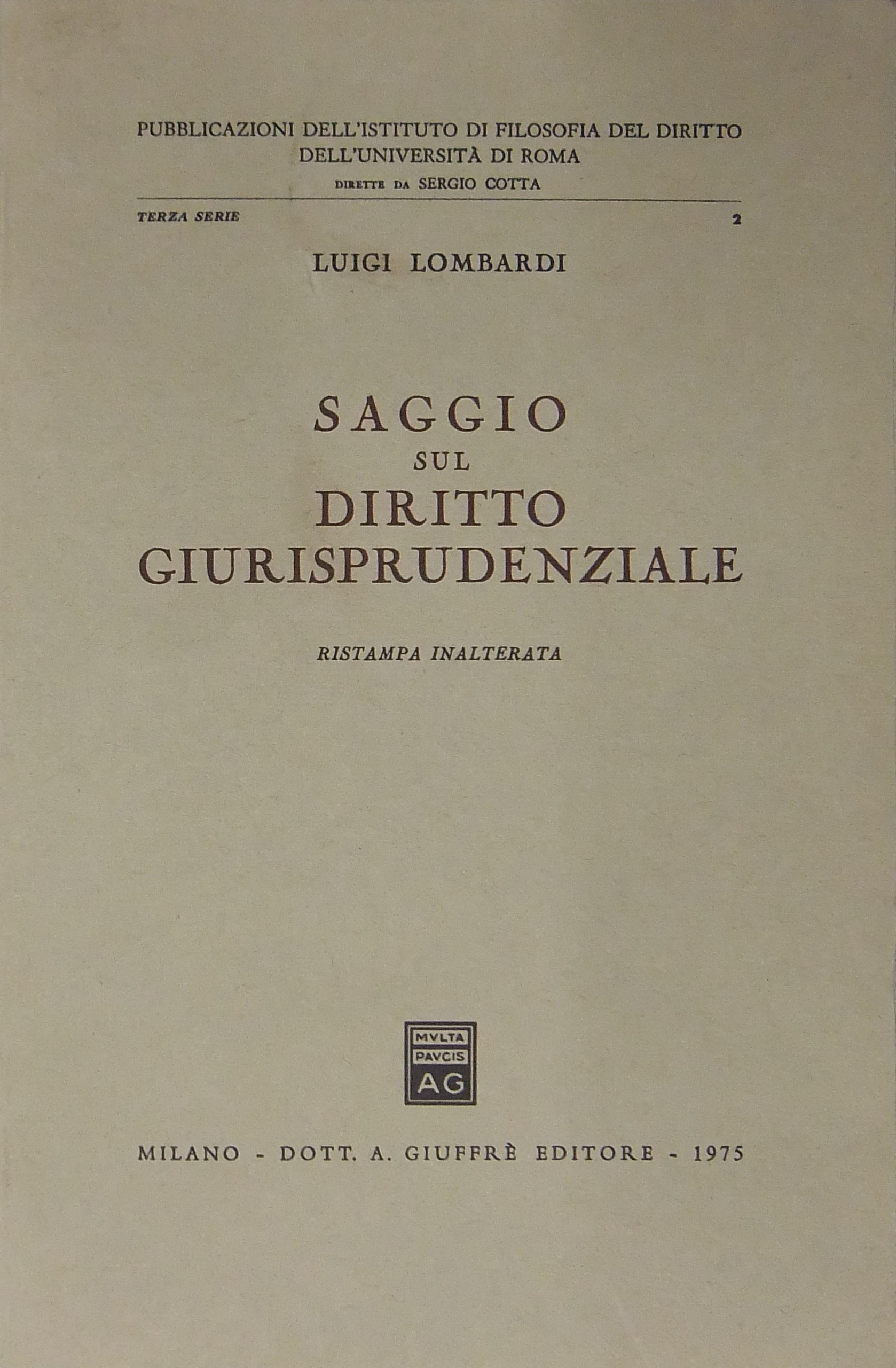 Saggio sul diritto giurisprudenziale