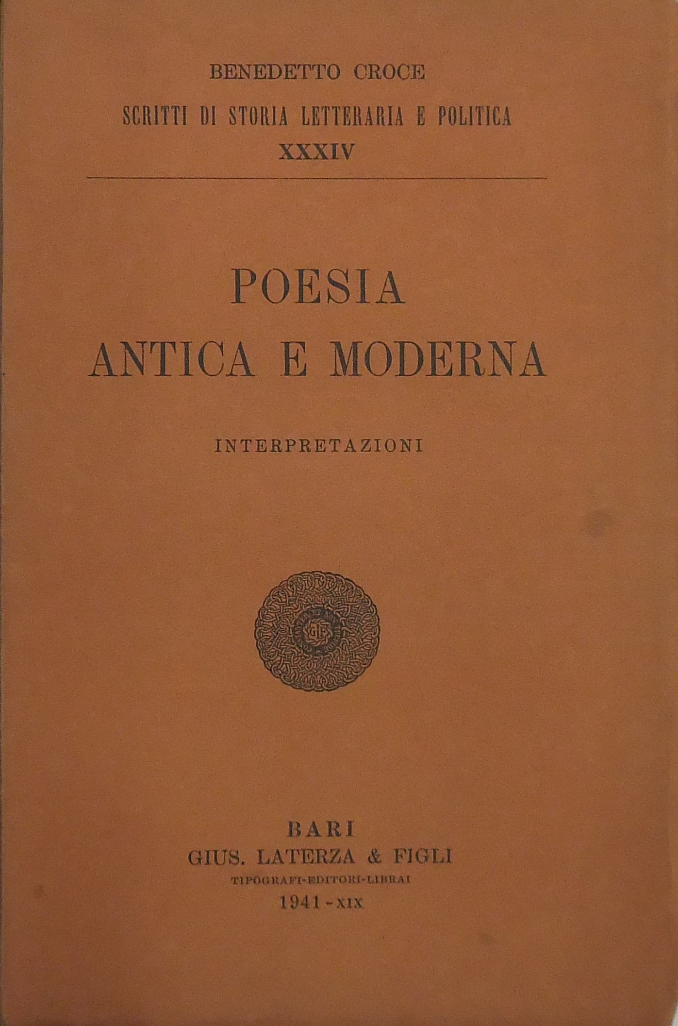 Poesia antica e moderna. Interpretazioni