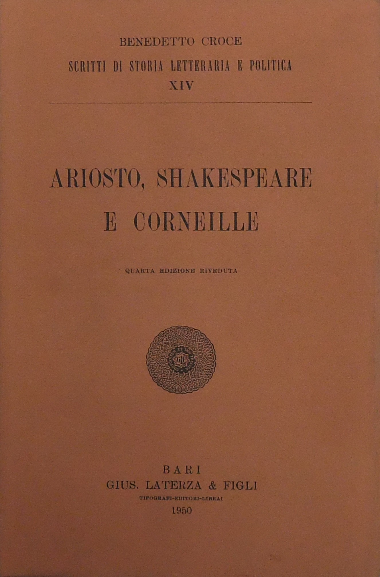 Ariosto, Shakespeare e Corneille