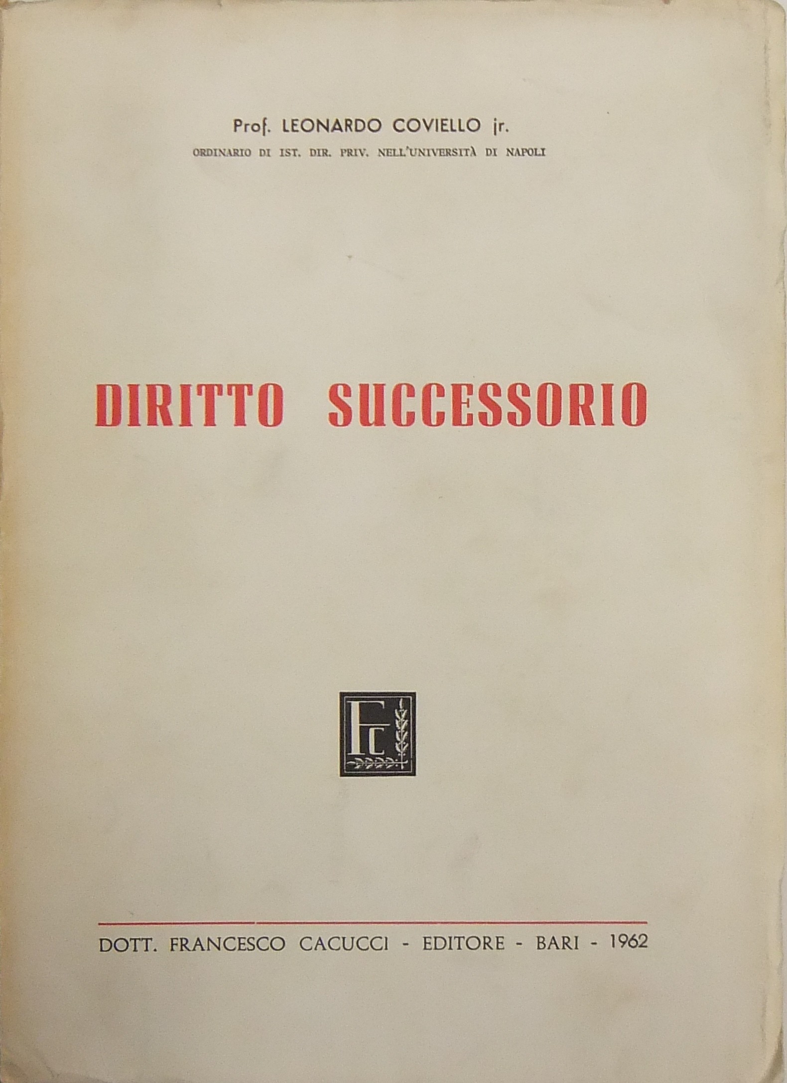 Diritto successorio. (Corso di lezioni)