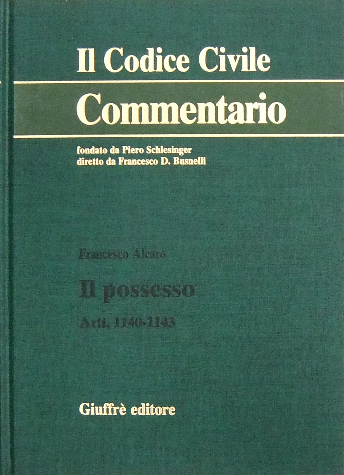 Il possesso. Art. 1140-1143