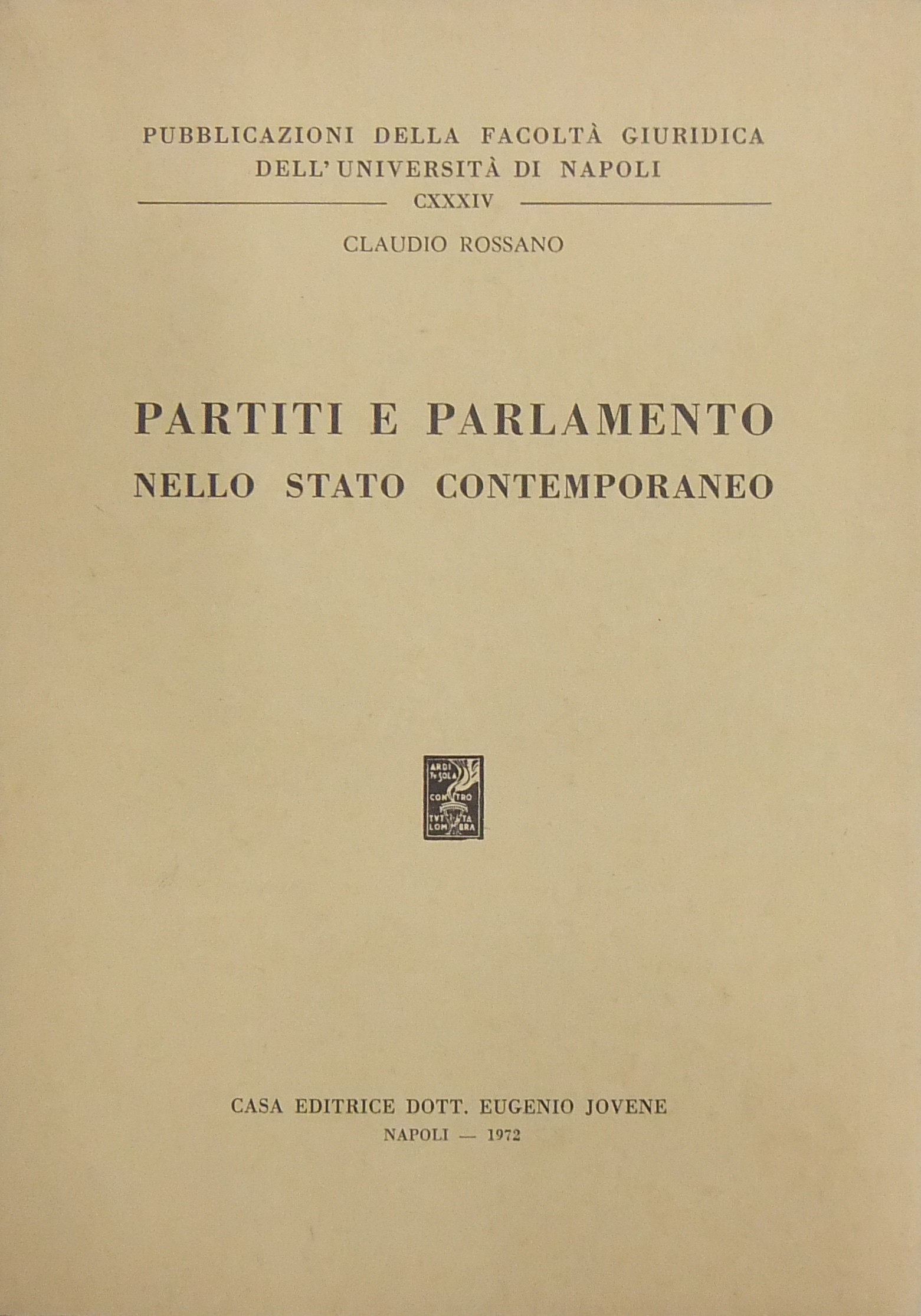 Partiti e Parlamento nello Stato contemporaneo