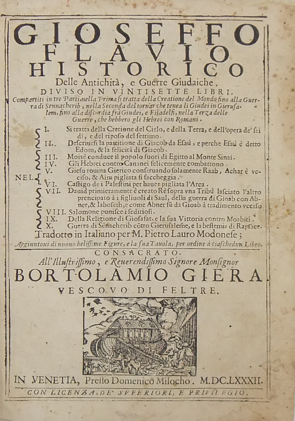 Flavio Gioseffo ... Delle Antichità e Guerre Giudaiche