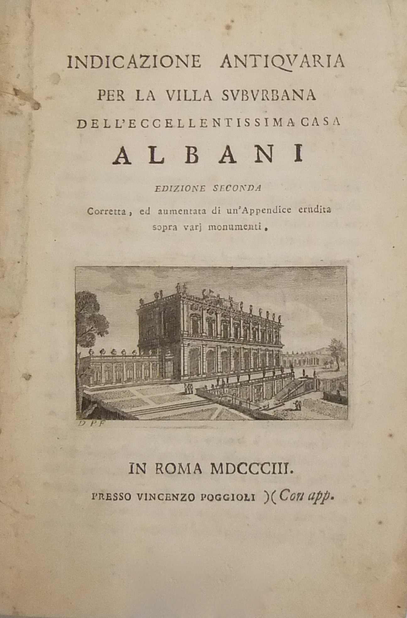 Indicazione antiquaria per la villa suburbana