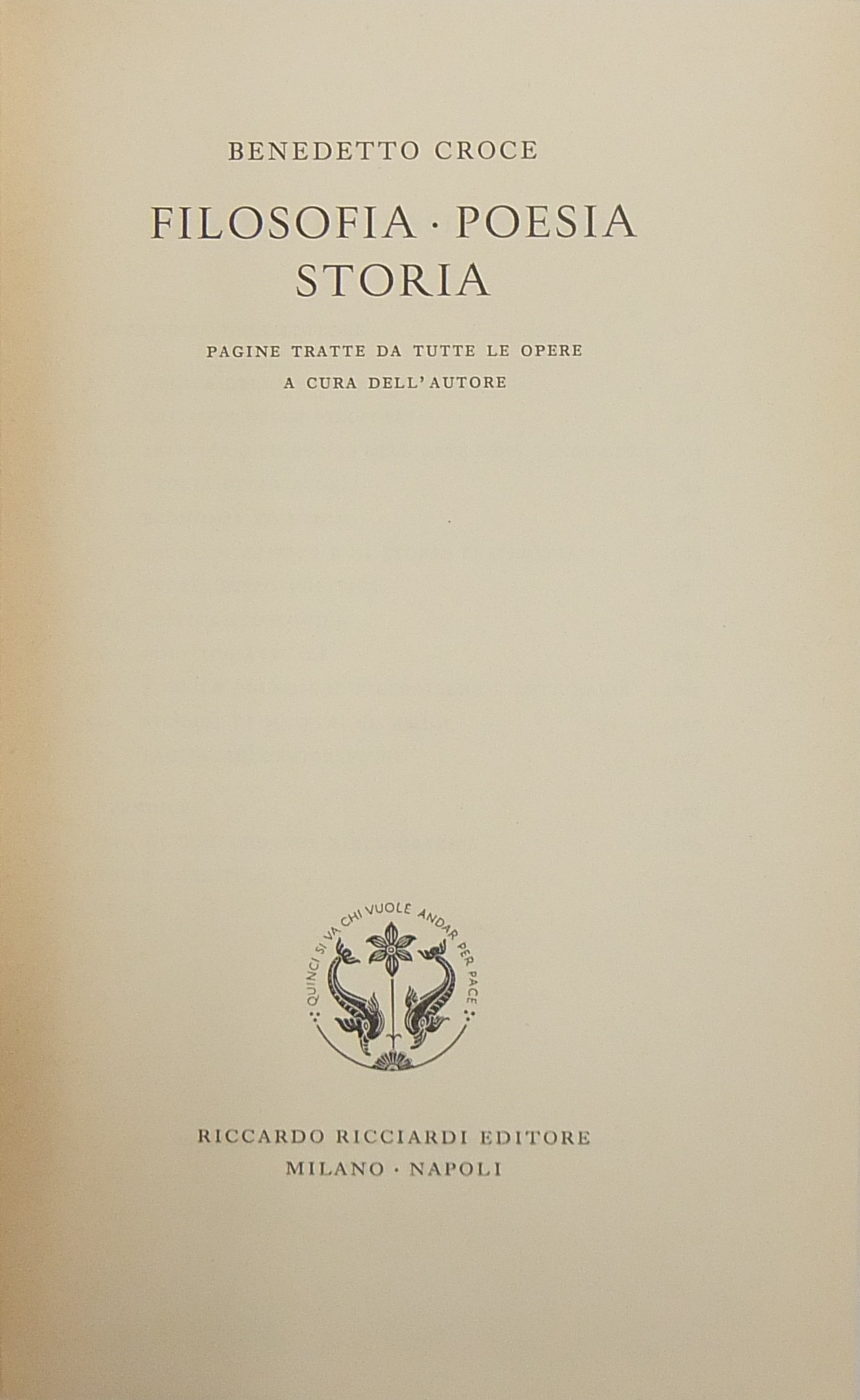 Filosofia. Poesia. Storia. 