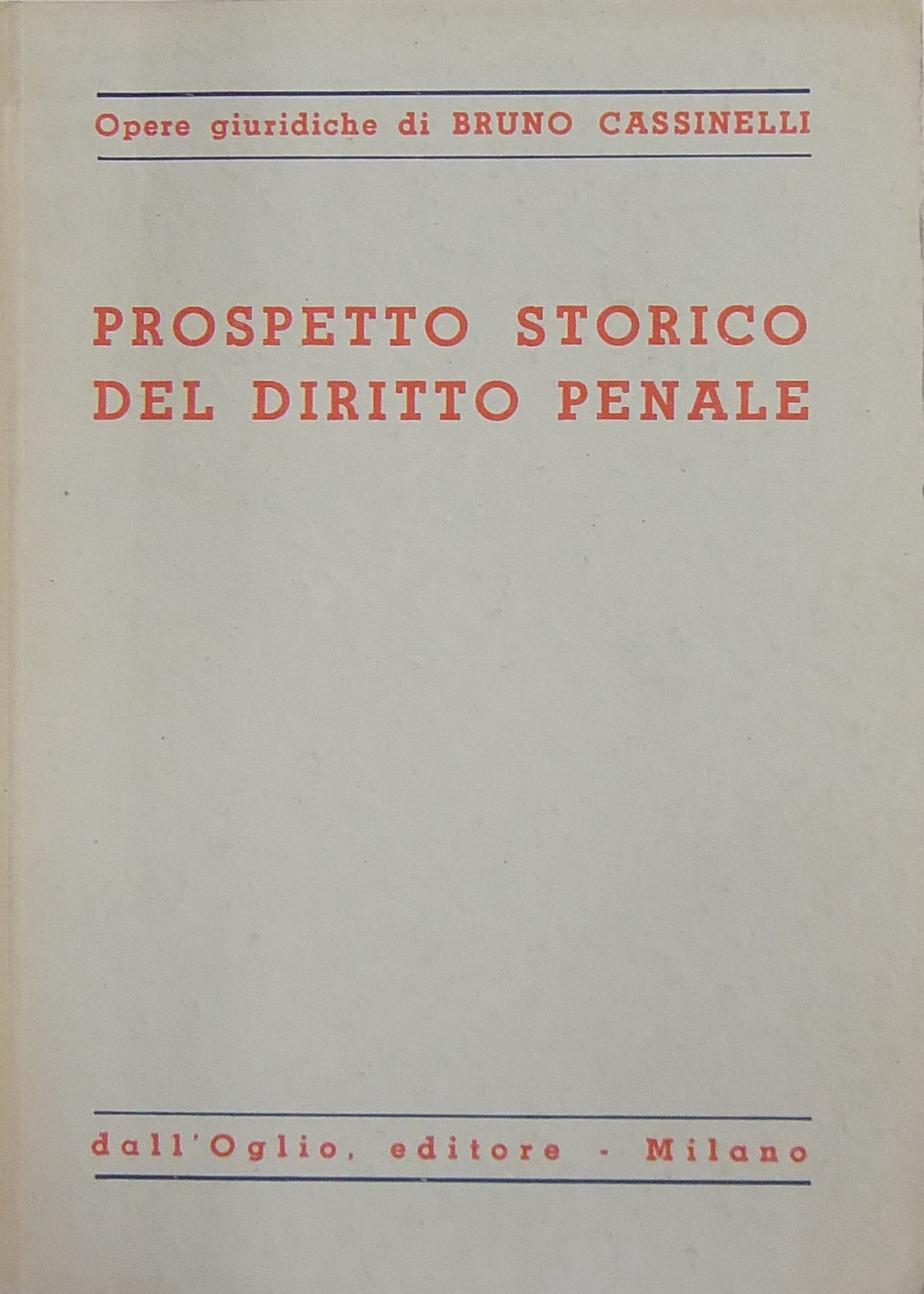 Prospetto storico del diritto penale