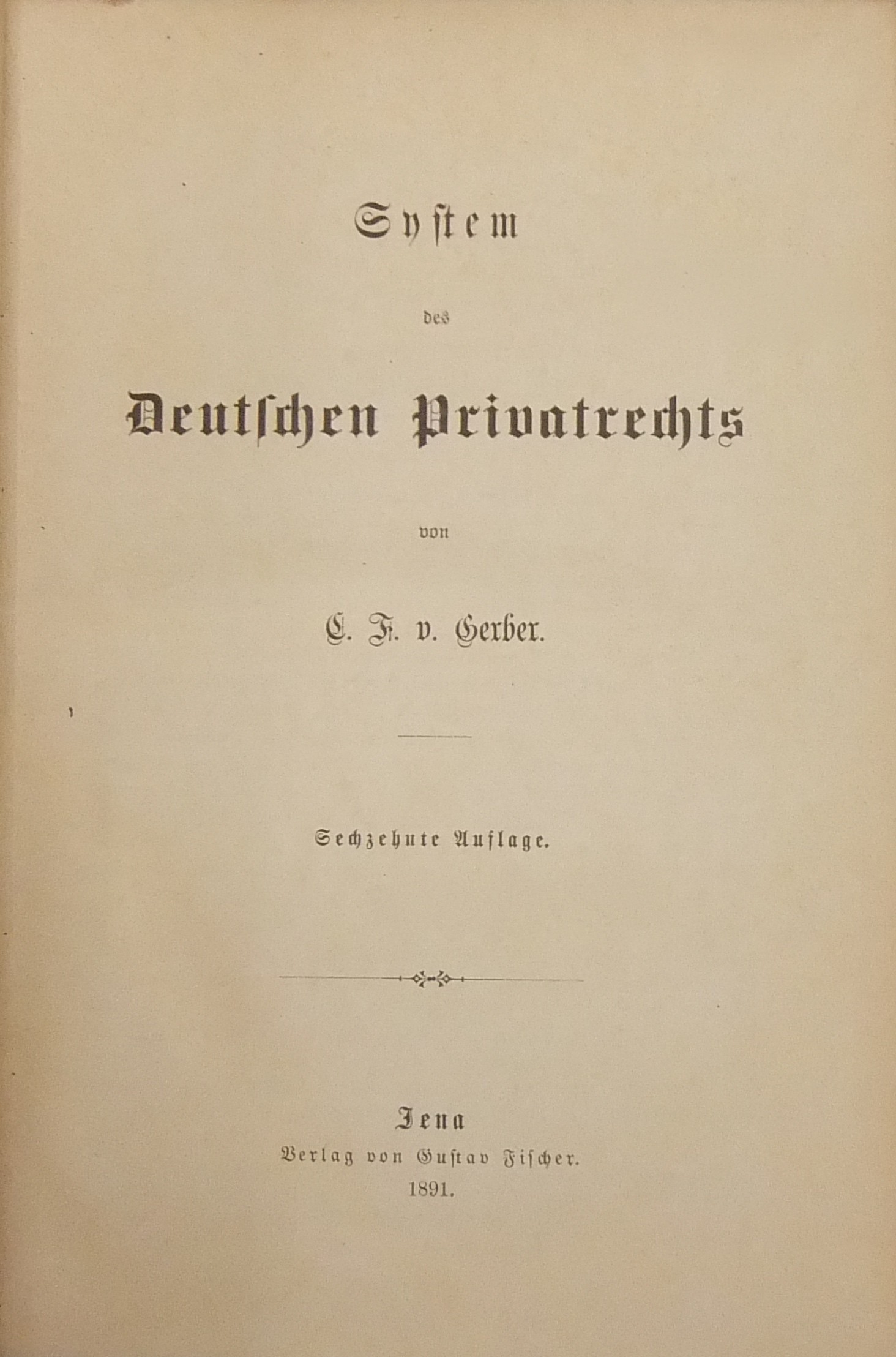 System des deutschen privatrechts