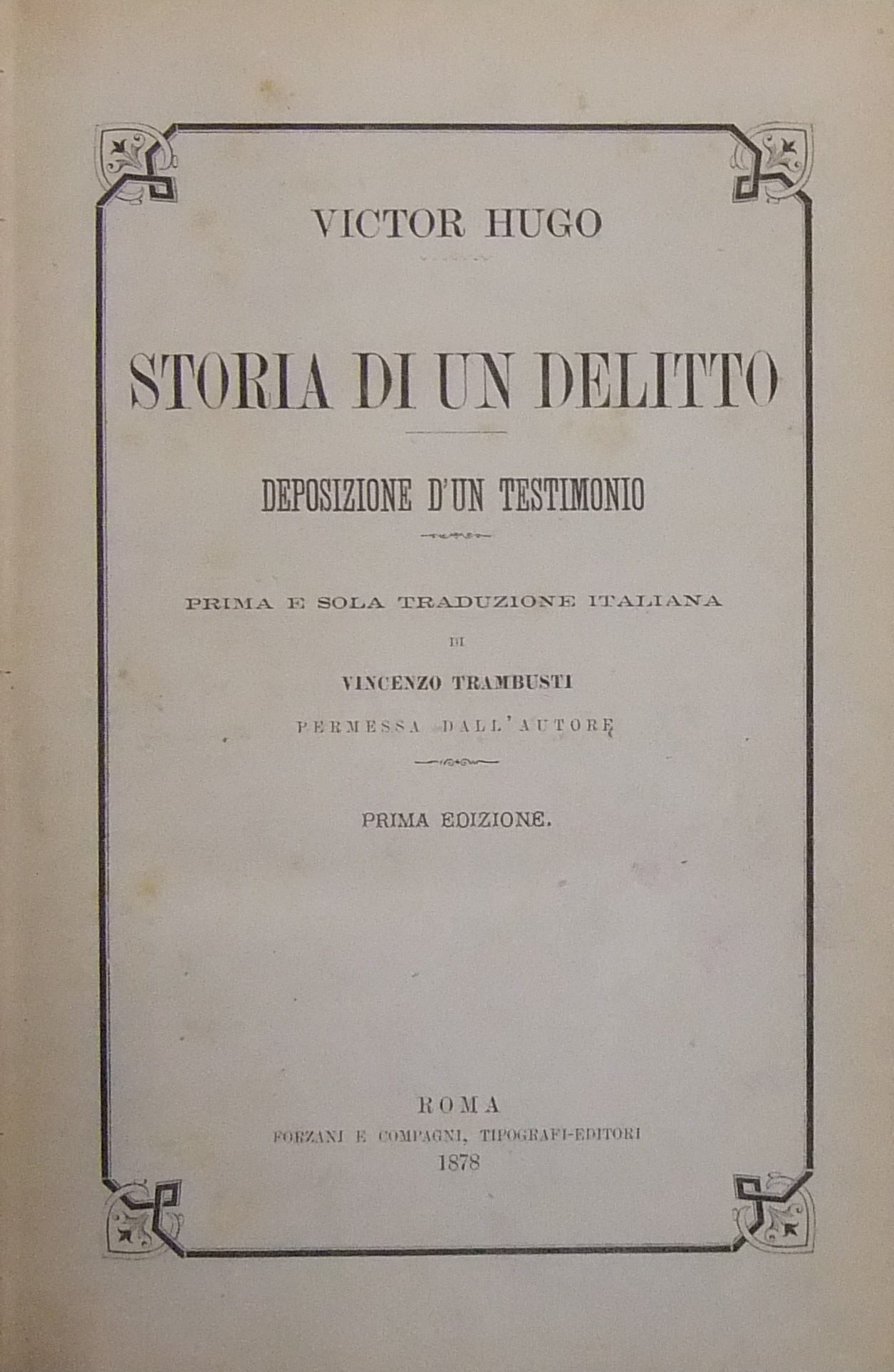 Storia d'un delitto