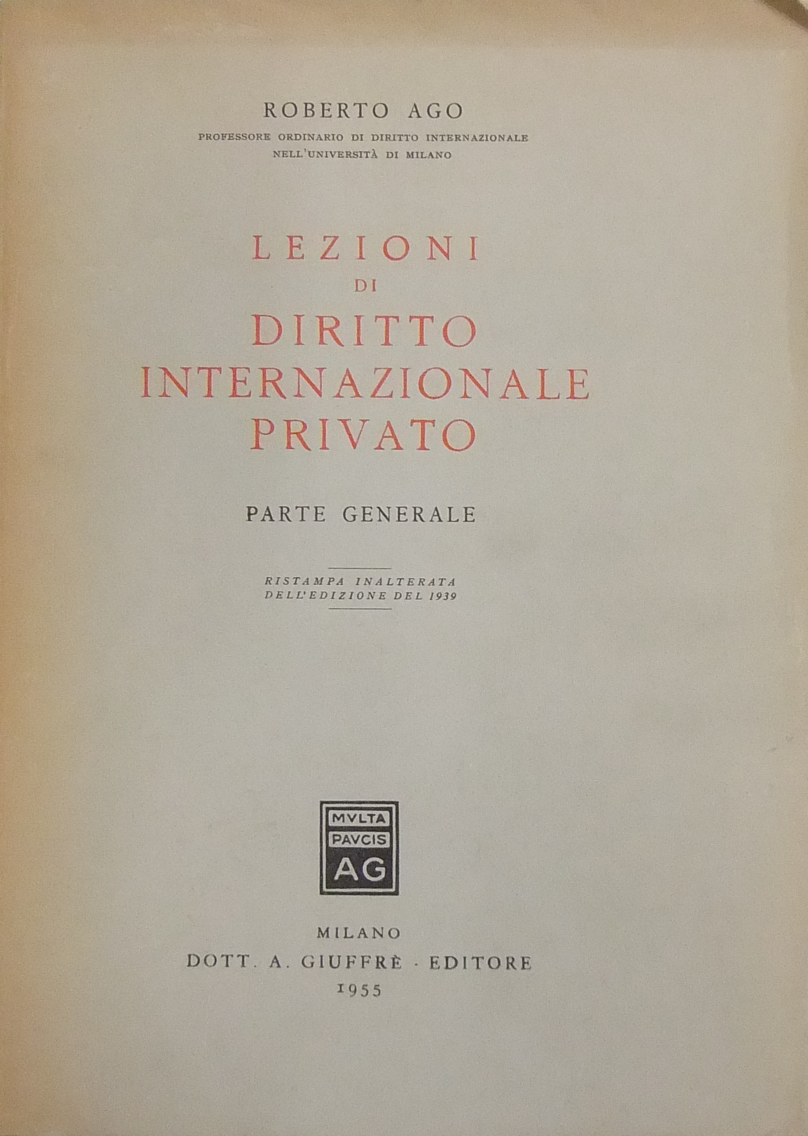 Lezioni di diritto internazionale privato. 