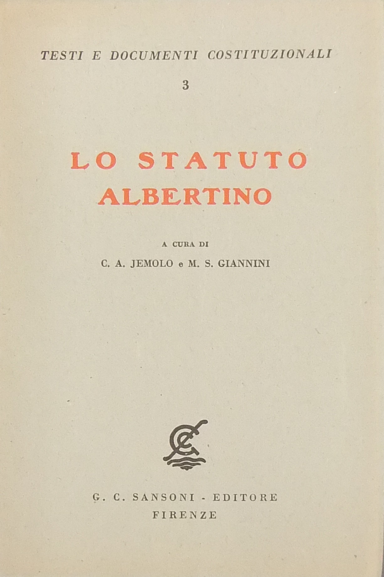 Lo Statuto Albertino