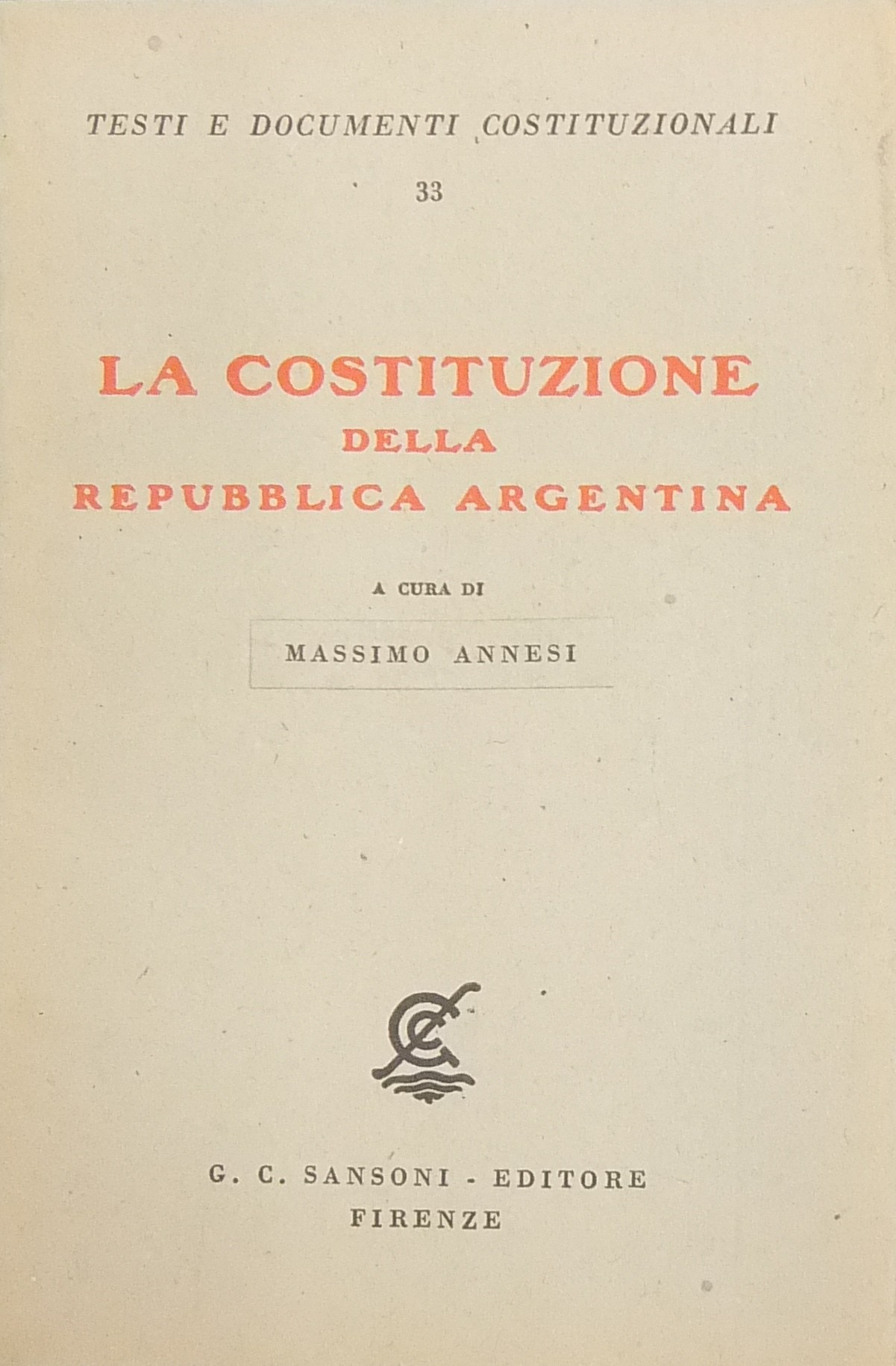 La Costituzione della Repubblica Argentina