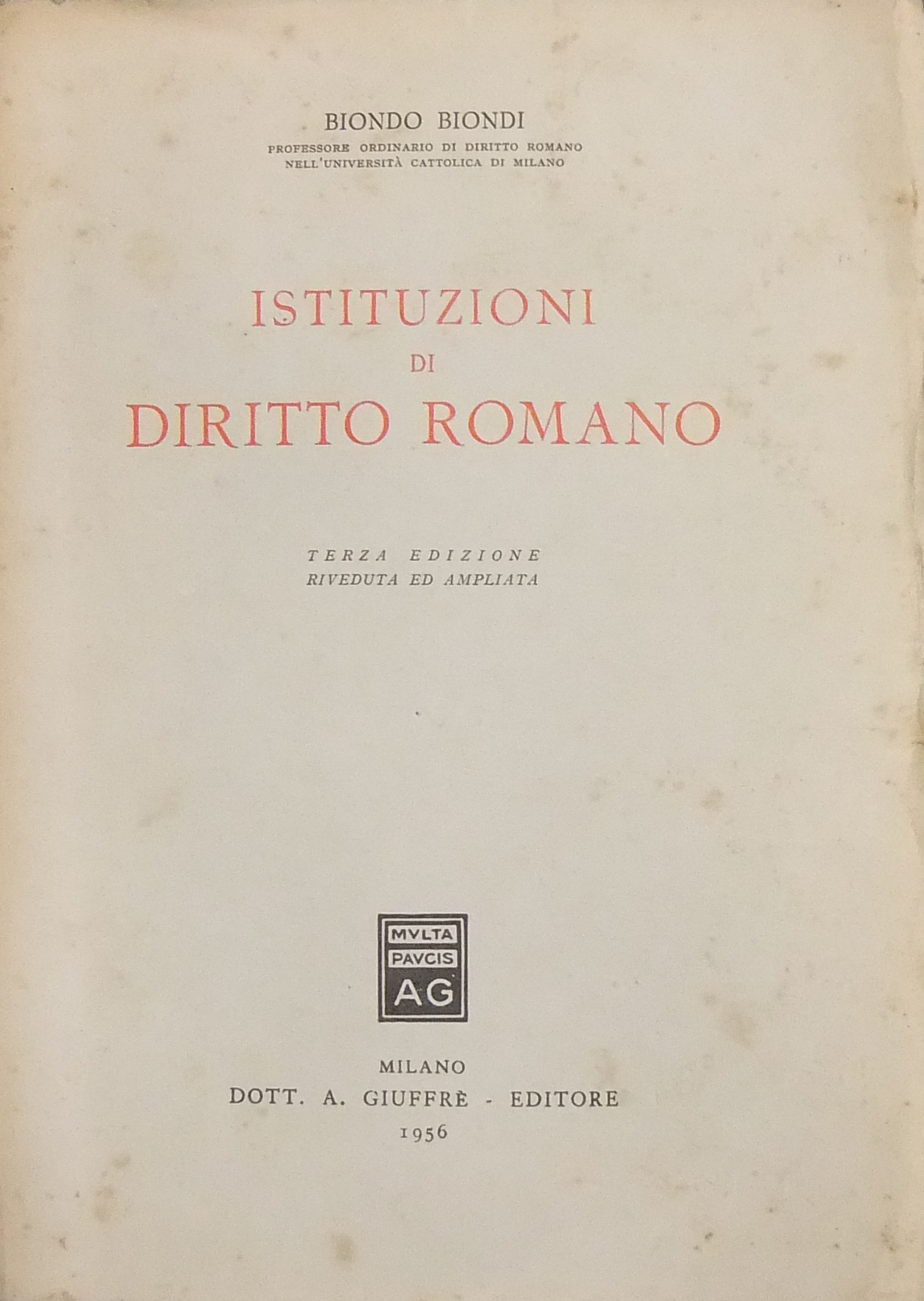 Istituzioni di diritto romano