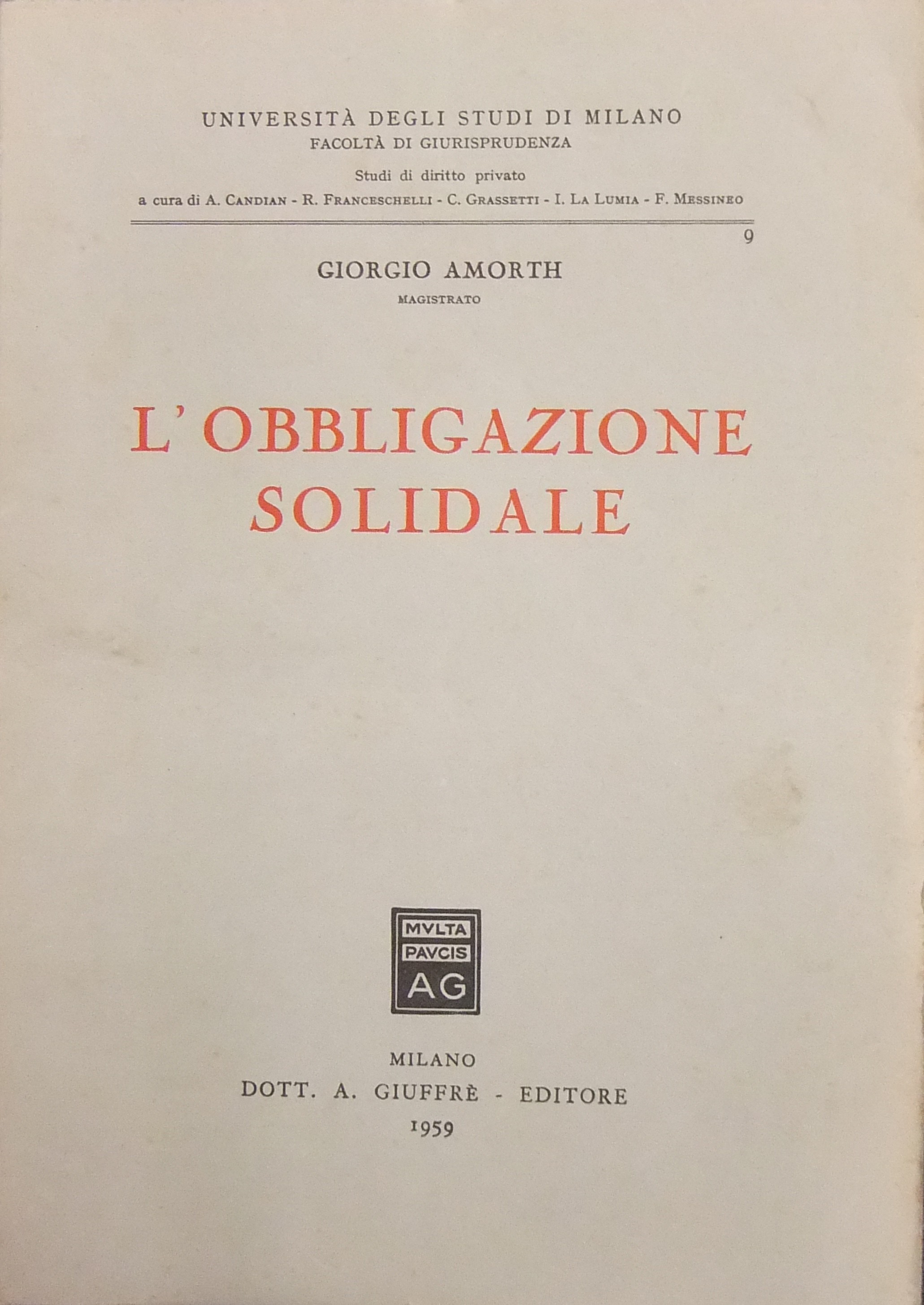 L'obbligazione solidale